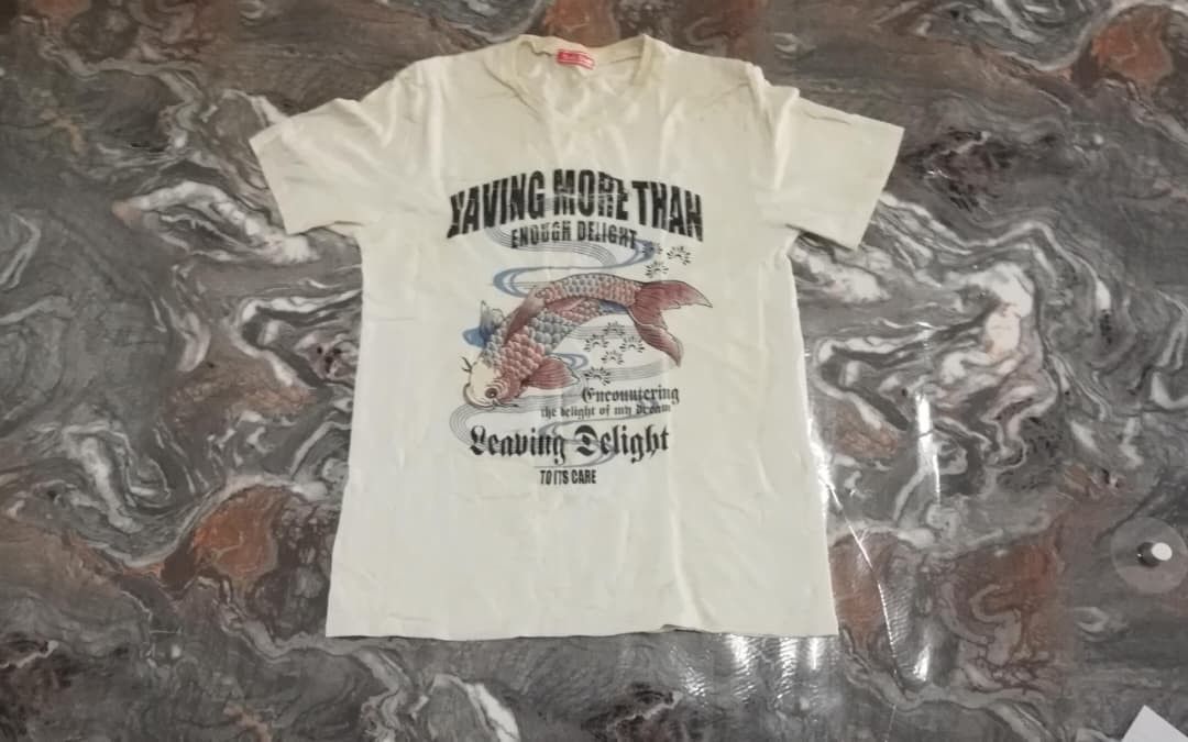 Vintage JAPANESE PARK STREET FISH KOI SAKURA BLOSSOM LONGSLEEVE Size US L / EU 52-54 / 3 - 3 Thumbnail