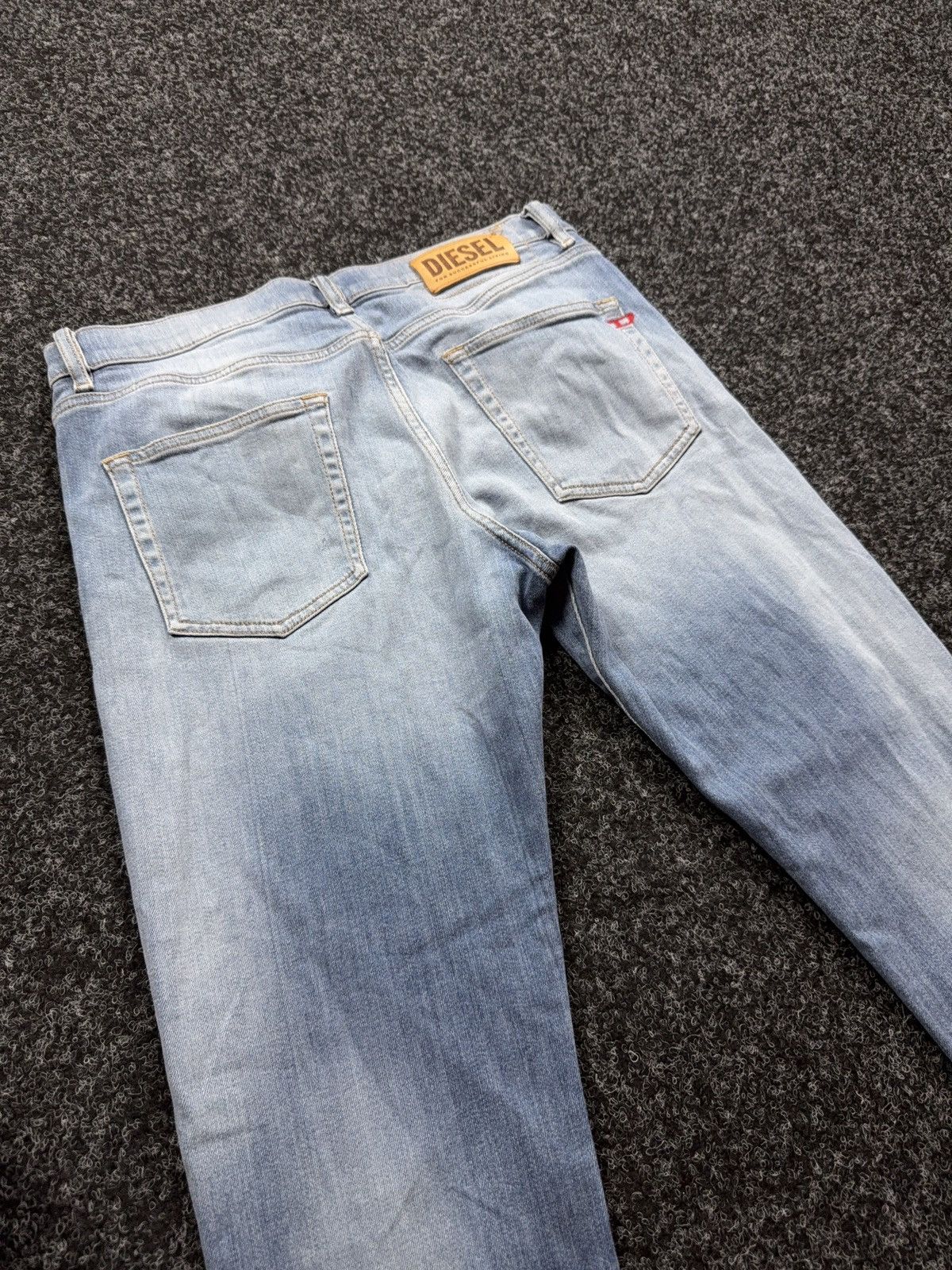 Diesel 00s Y2K Luxury vntg Diesel D-Strukt Slim Light Wash Jeans Size US 32 / EU 48 - 16 Thumbnail
