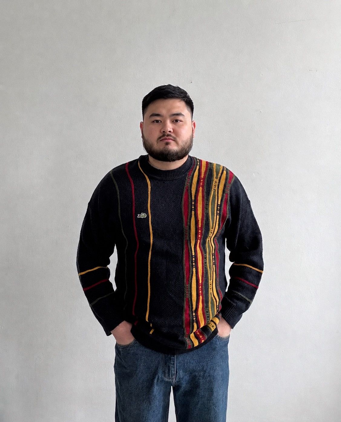 Lacoste Vintage Lacoste Made in France 3D Knit Coogi Style Sweater Size US XXL / EU 58 / 5 - 1 Thumbnail
