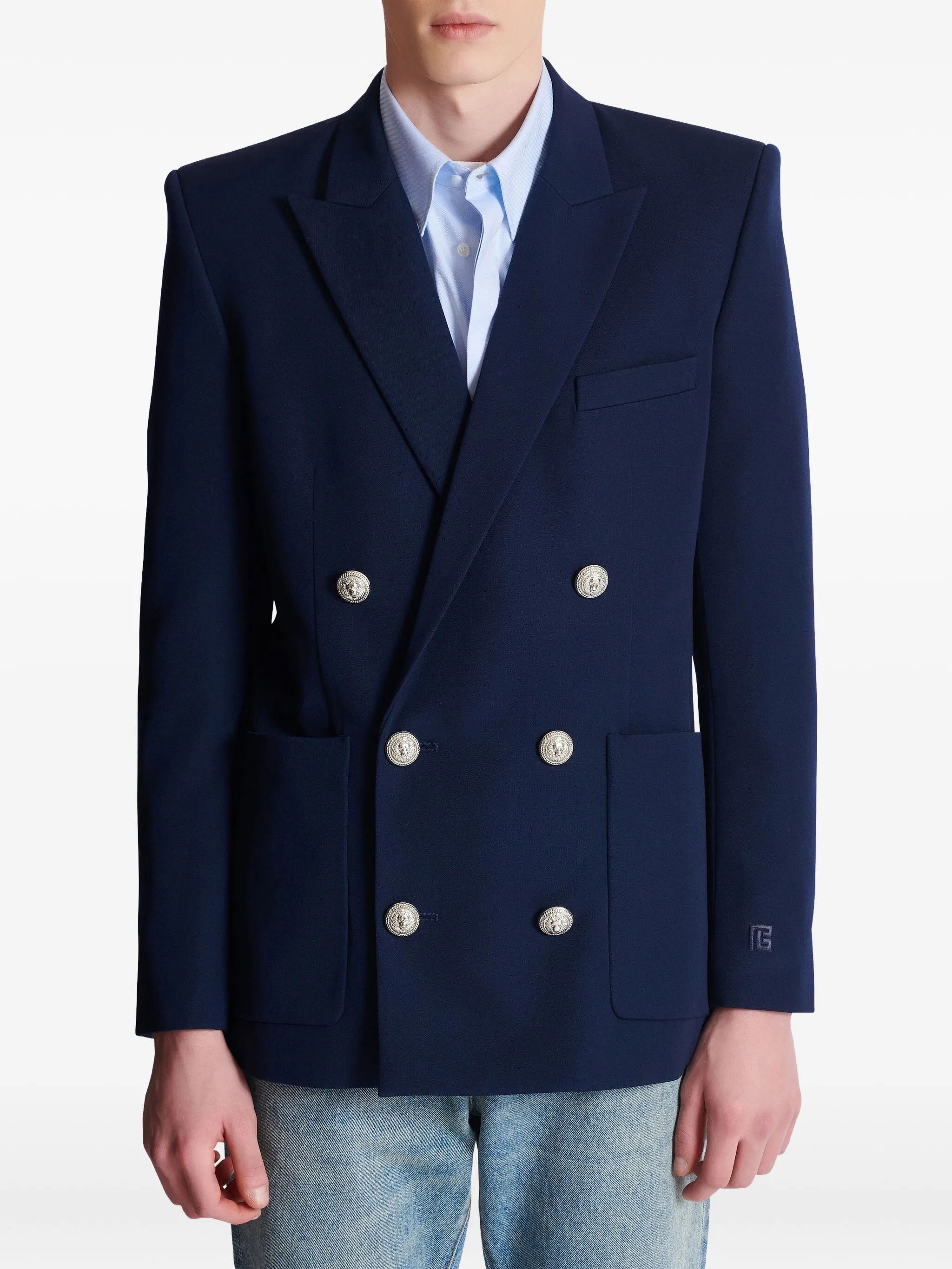 Balmain o1loc1c1125 Jackets in Blue Size US L / EU 52-54 / 3 - 2 Thumbnail