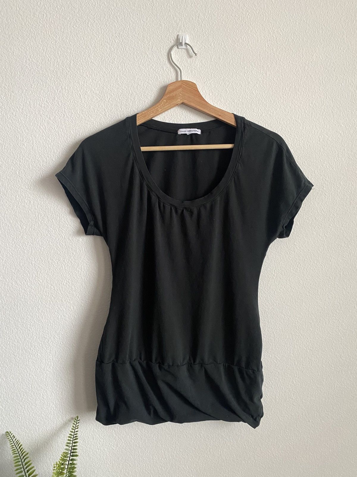 James Perse James Perse Black Tee Pima Cotton Top Size M / US 6-8 / IT 42-44 - 1 Thumbnail