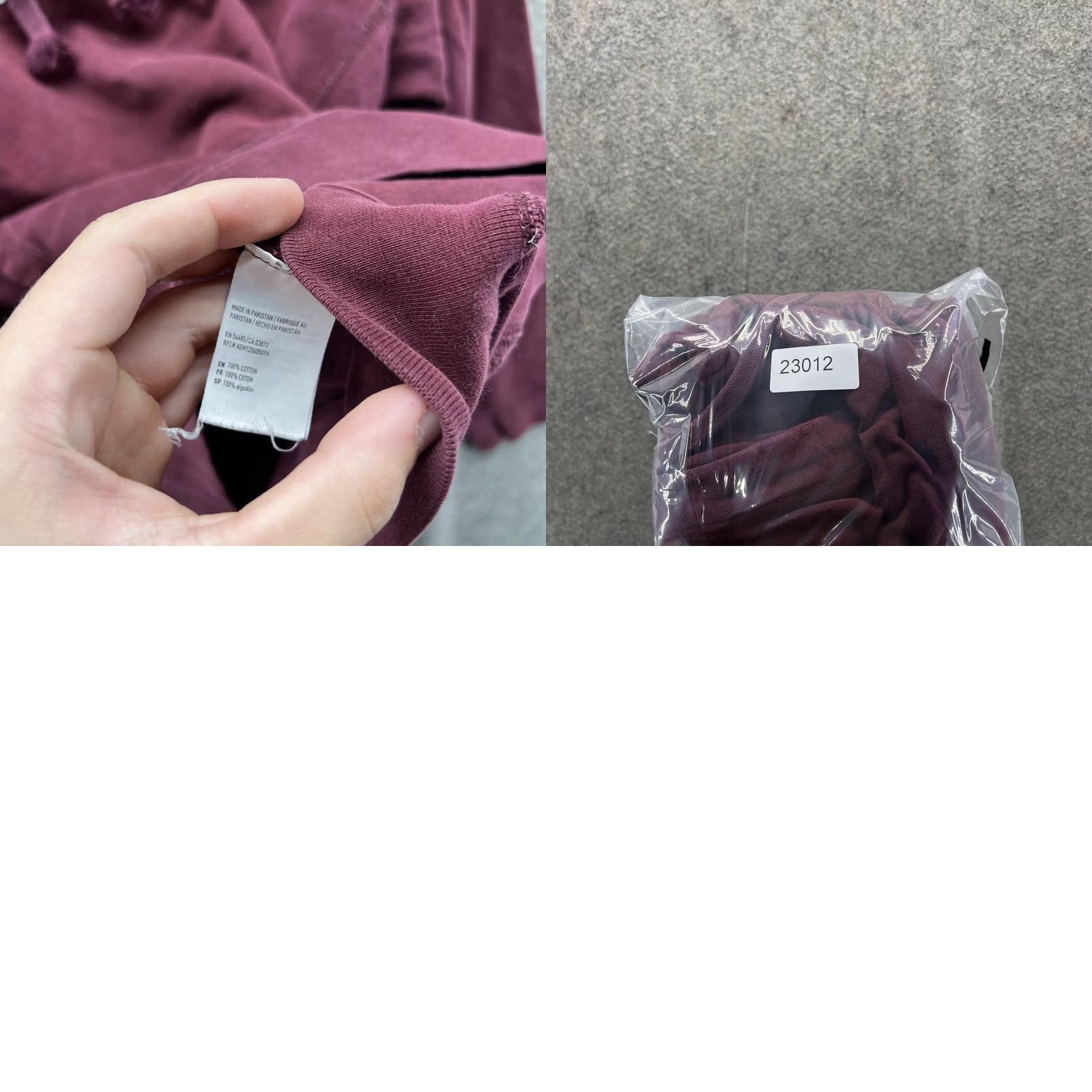American Eagle Outfitters American Eagle Sweater Hoodie Pullover Fleece Knit Mens Medium Burgundy Red Cotton Sweatshirt Jacket Size US M / EU 48-50 / 2 - 9 Thumbnail