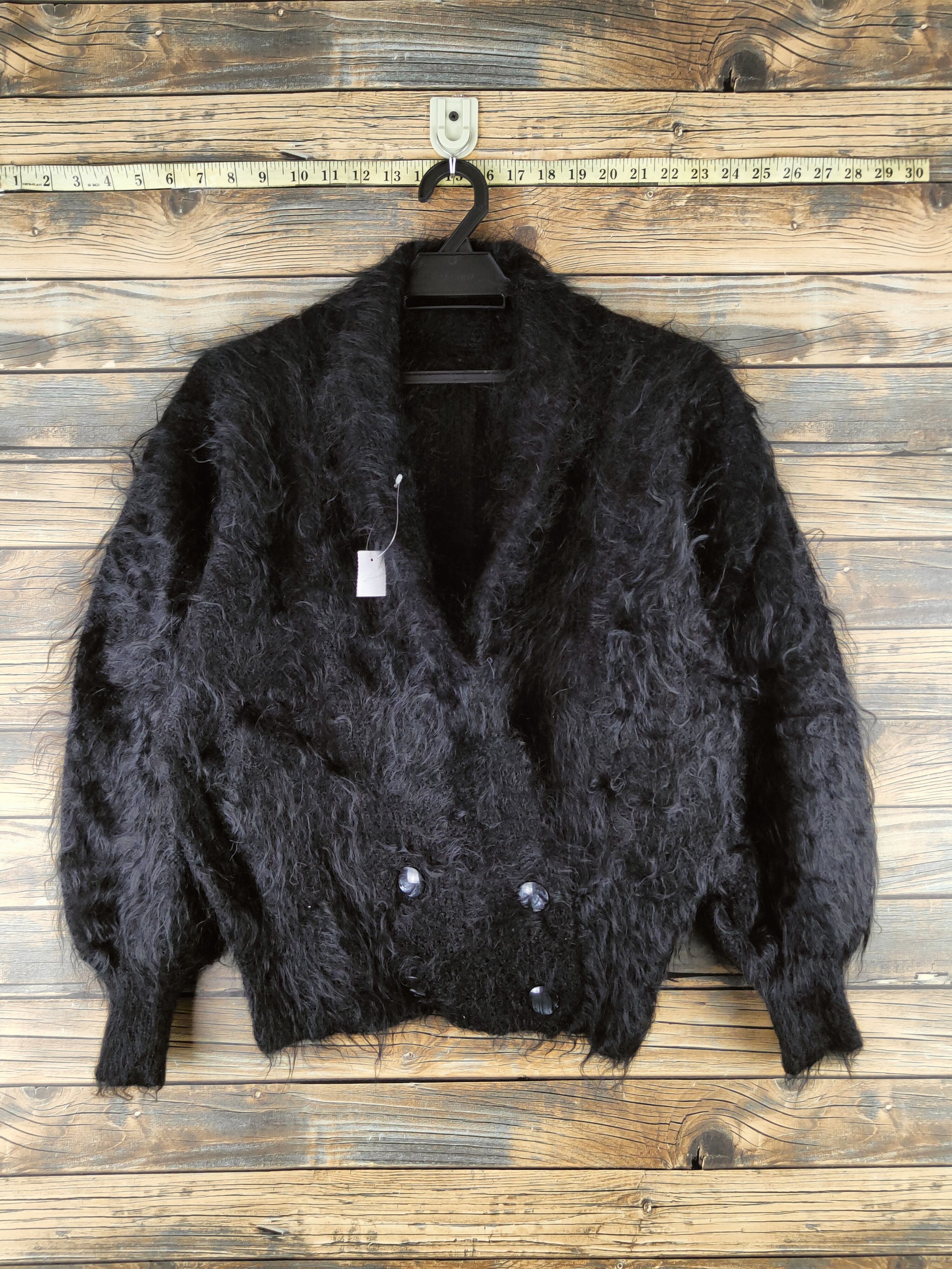 Japanese Brand DL Japa vintage shaggy Black Fur Mohair Knitwear #46-486 Size M / US 6-8 / IT 42-44 - 1 Thumbnail