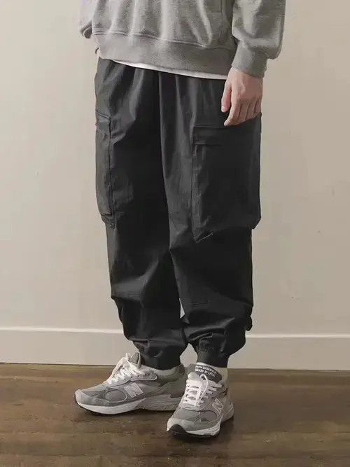 Other 20SS Indigo Union Japan Grey Worker Jogger Pants Size US 32 / EU 48 - 3 Thumbnail