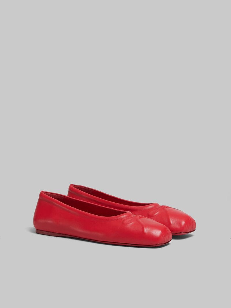 Marni o1f1d3z0126 Seamless Little Bow Ballet Flats in Red Size US 8 / IT 38 - 2 Thumbnail