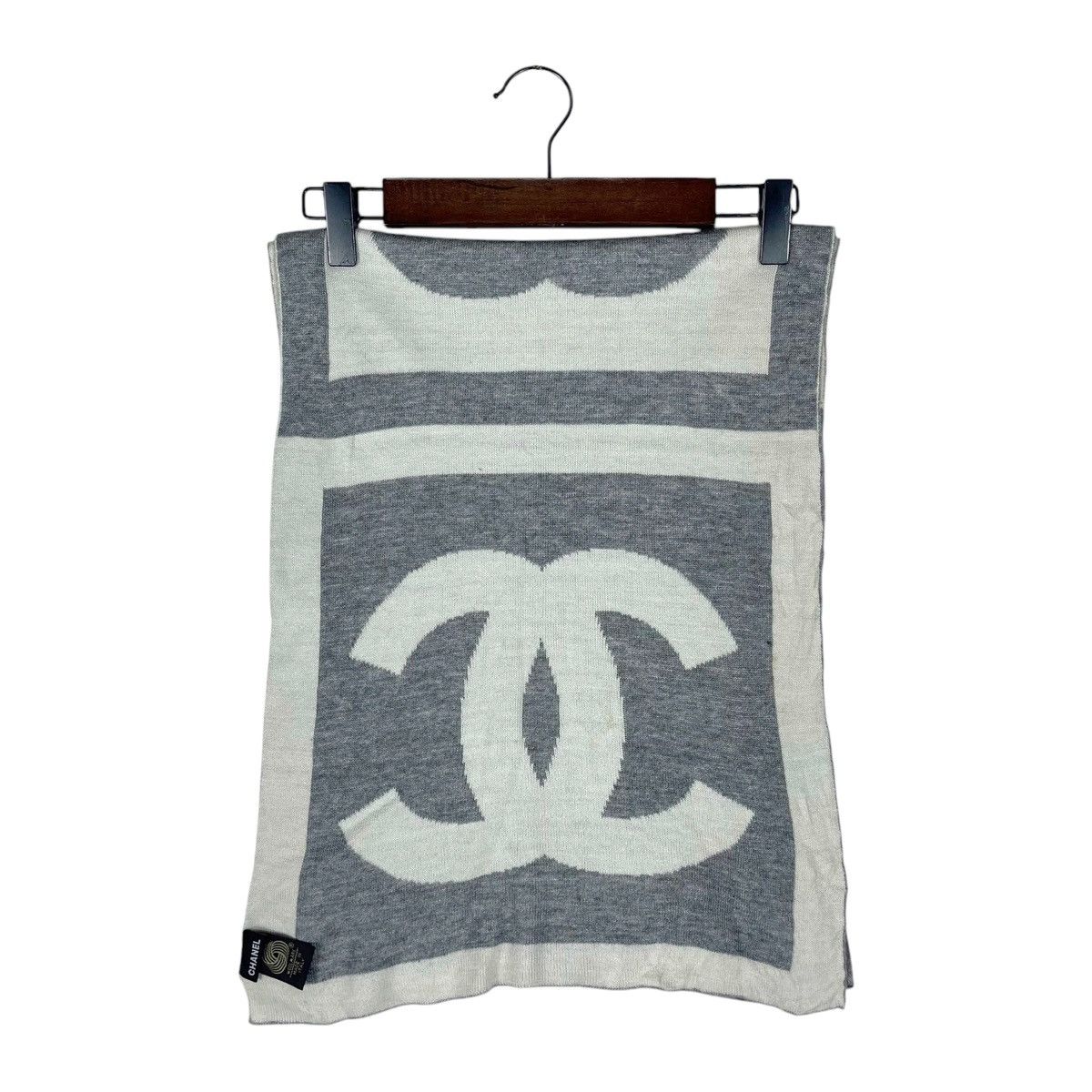 Chanel × Vintage Vintage Chanel CC Logo All Over Print Scarf Muffler Size ONE SIZE - 2 Thumbnail