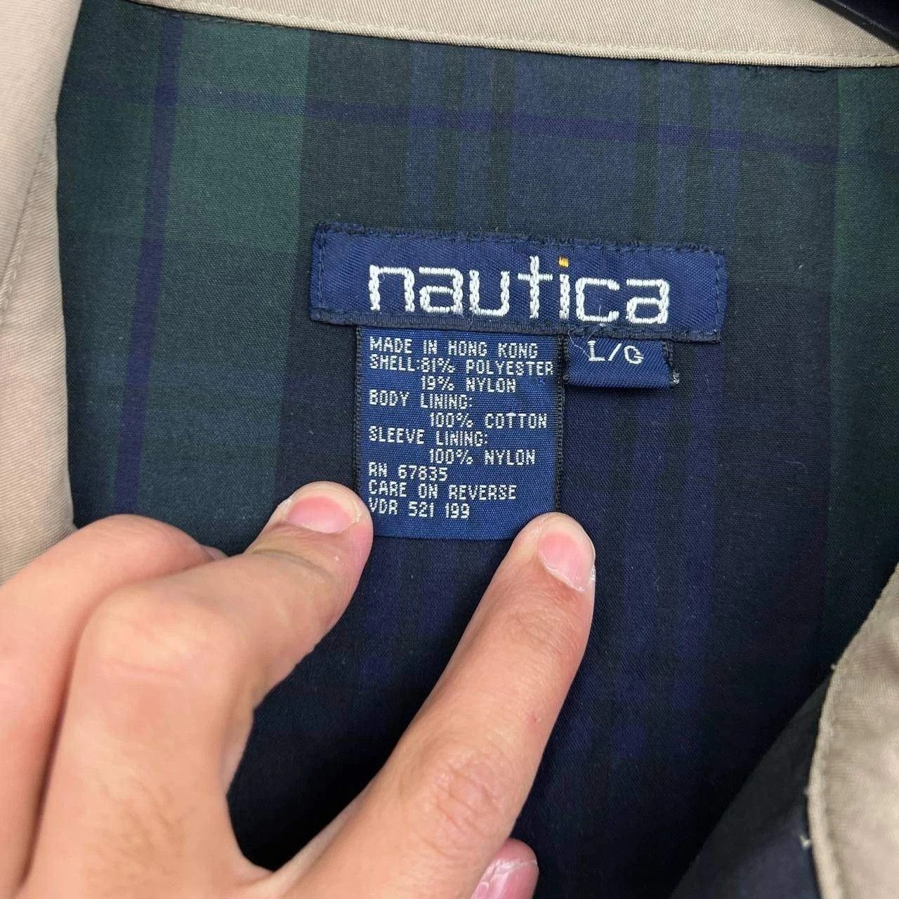 Nautica Vintage Nautica Jacket Men Plaid Lined Full Zip Collared L Size US L / EU 52-54 / 3 - 7 Thumbnail
