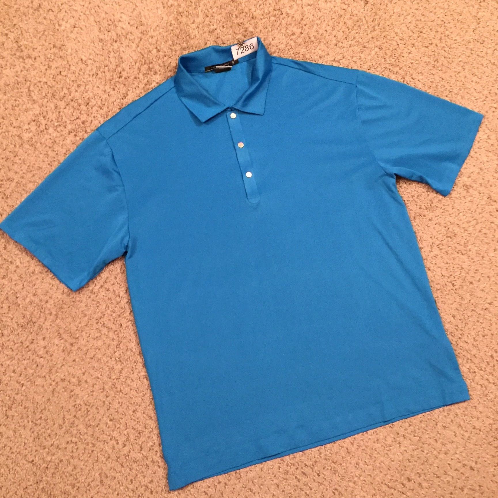 Vintage Tiger Woods Polo Shirt Mens M Blue Short Sleeve Dri Fit Polo Shirt Solid Blue Polo Shirt Mens Short Sleeve Nike Tiger Woods Size US M / EU 48-50 / 2 - 5 Thumbnail