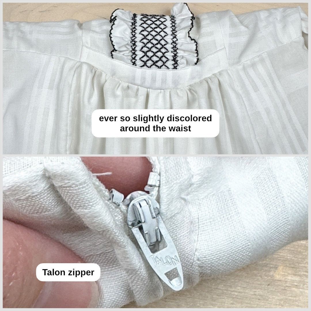 Vintage Vintage 1970s White Gauzy Cotton Sleeveless Prairie Sundress Size XS / US 0-2 / IT 36-38 - 4 Thumbnail