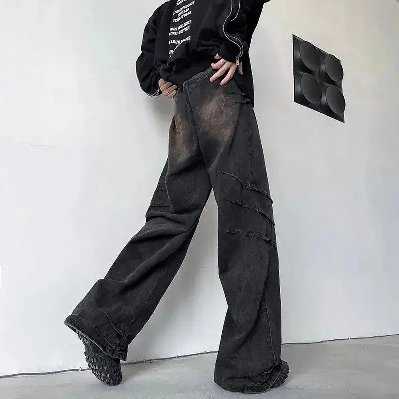 Japanese Brand Retro loose straight leg micro flared jeans Size US 32 / EU 48 - 4 Thumbnail
