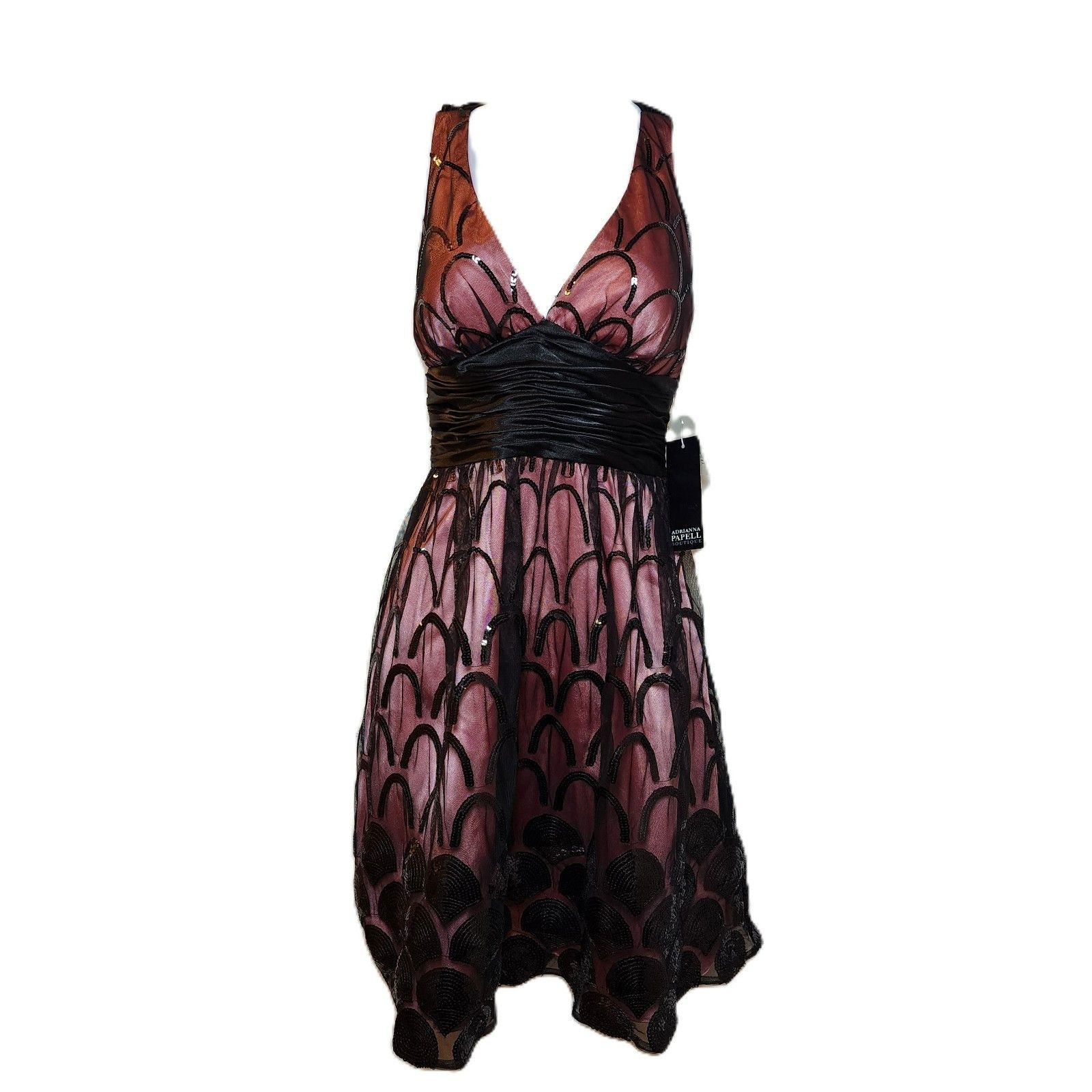 Adrianna Papell Adrianna Papell Dress 2 | Black & White Sequin | NWT Cockta Size XS / US 0-2 / IT 36-38 - 2 Thumbnail