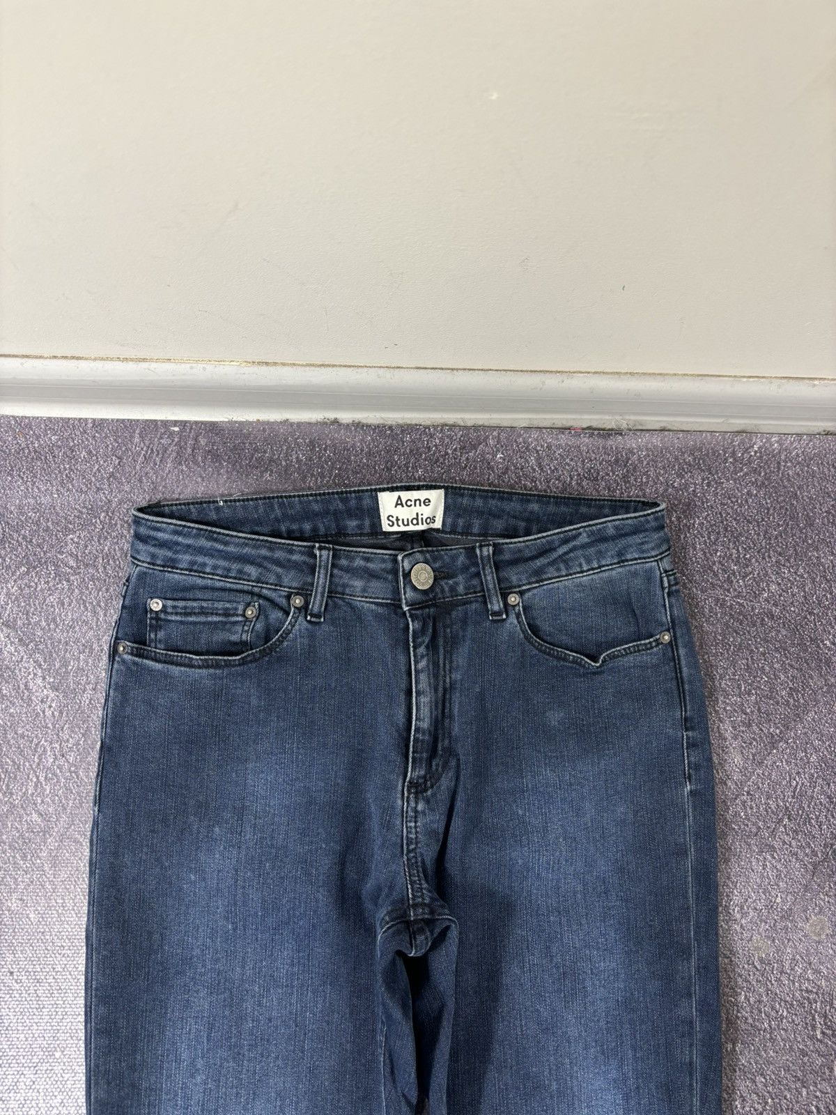 Acne Studios Acne Studios Women’s Skin 5 Deep Navy Blue Denim Jeans Size 28" / US 6 / IT 42 - 5 Thumbnail