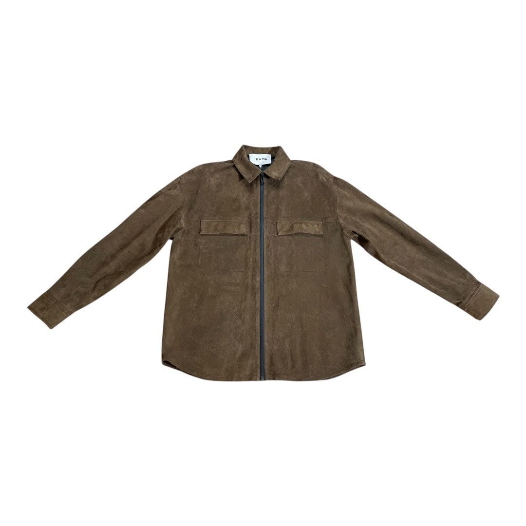 Frame Frame Denim Men's Brown Suede Shacket Shirt + Jacket Small Size US S / EU 44-46 / 1 - 1 Thumbnail