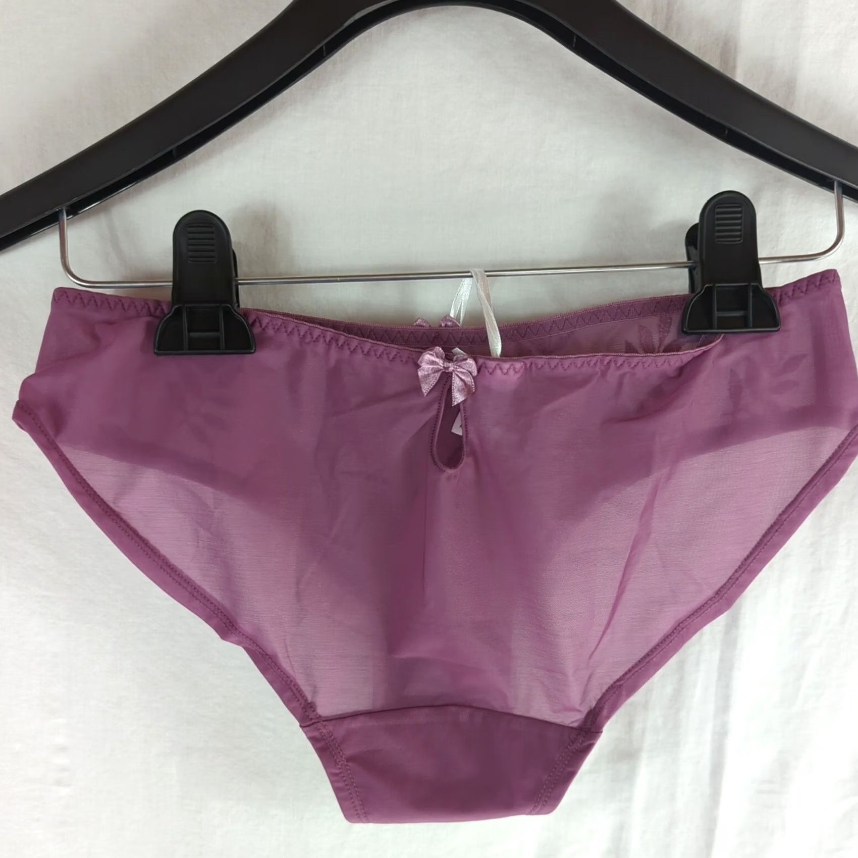 Vintage Panache Tango ll DP Panties Leaf Floral Lace US size S Purple S Size 28" / US 6 / IT 42 - 3 Thumbnail