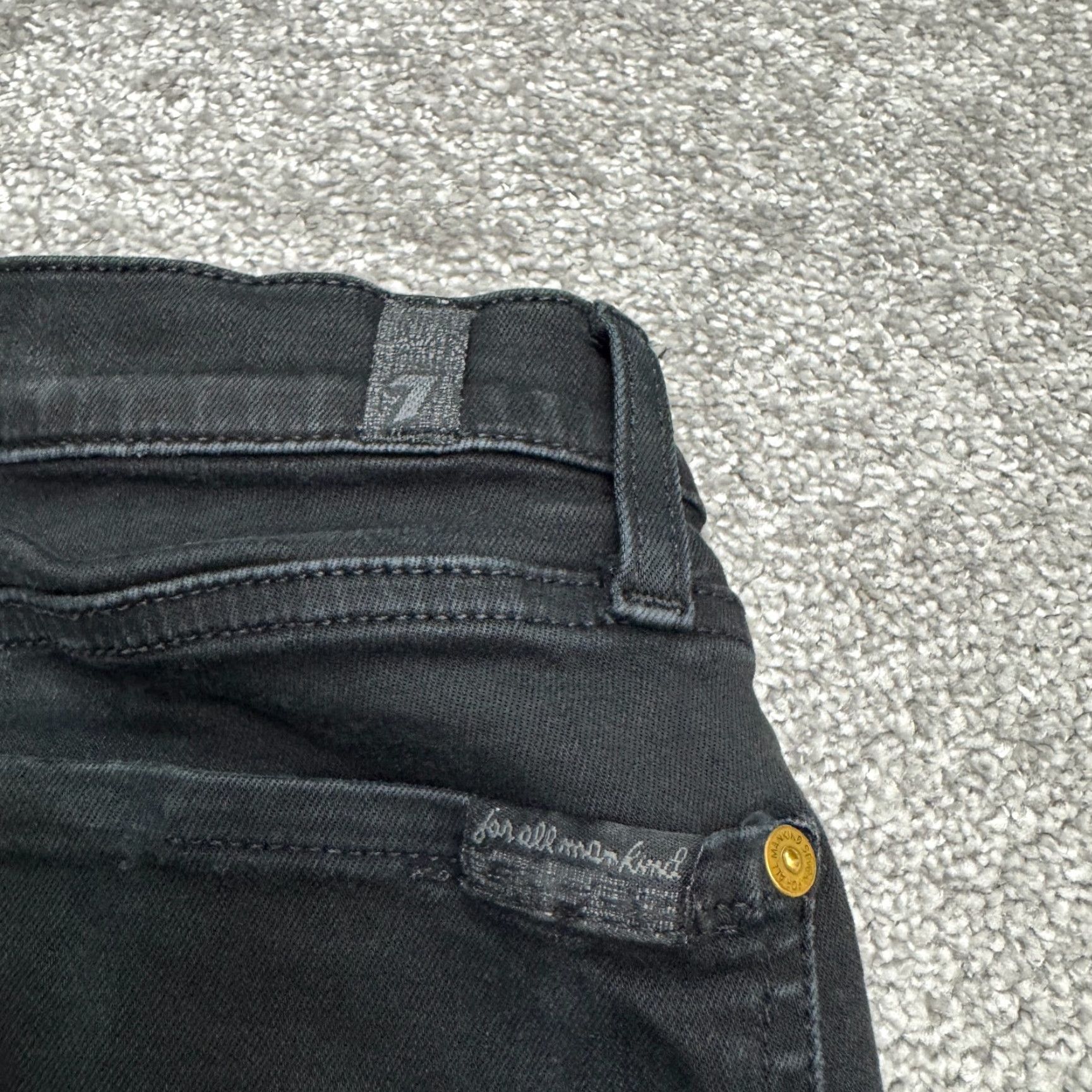7 For All Mankind 7 For All Mankind Gwenevere High Waist Skinny Jeans Women's 26 Black Denim Size 26" / US 2 / IT 38 - 6 Thumbnail