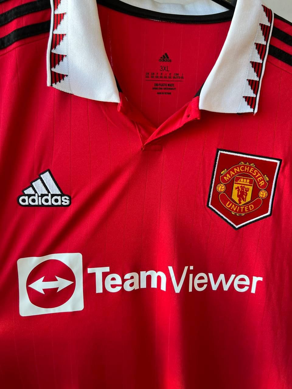Adidas 2022/23 MANCHESTER UNITED HOME SOCCER JERSEY FOOTBALL SHIRT Size US XXL / EU 58 / 5 - 3 Thumbnail