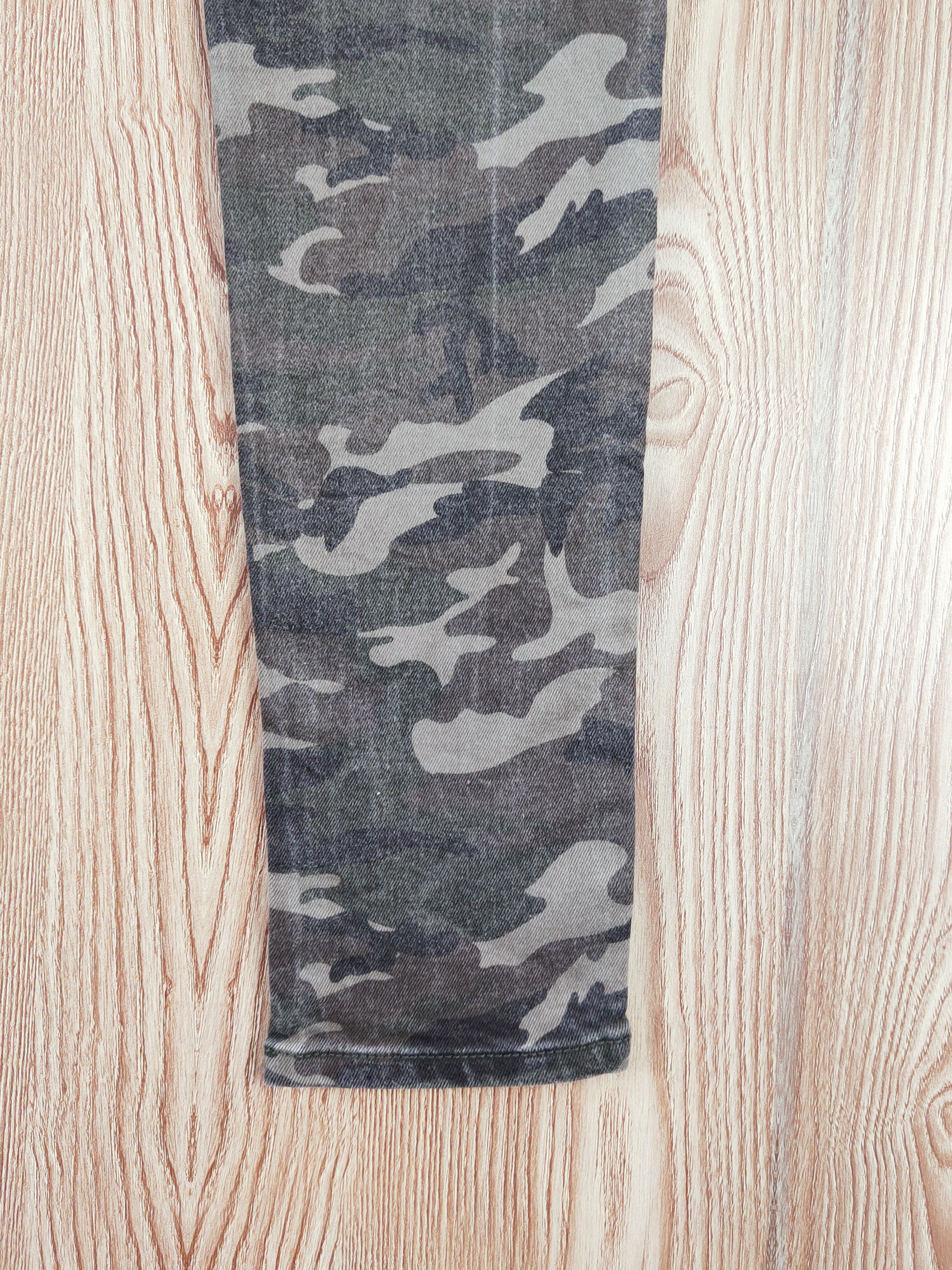 Japanese Brand Chocosoda Camouflage Distressed Ripped Jeans #W112 Size 29" - 11 Thumbnail