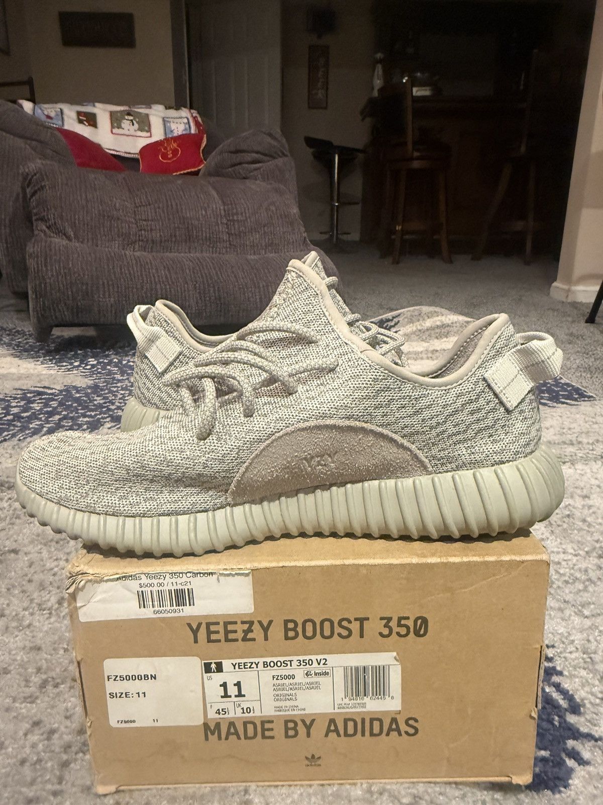 Yeezy Adidas Yeezy Boost 350 ‘Moonrock’ Size US 11.5 / EU 44-45 - 6 Thumbnail