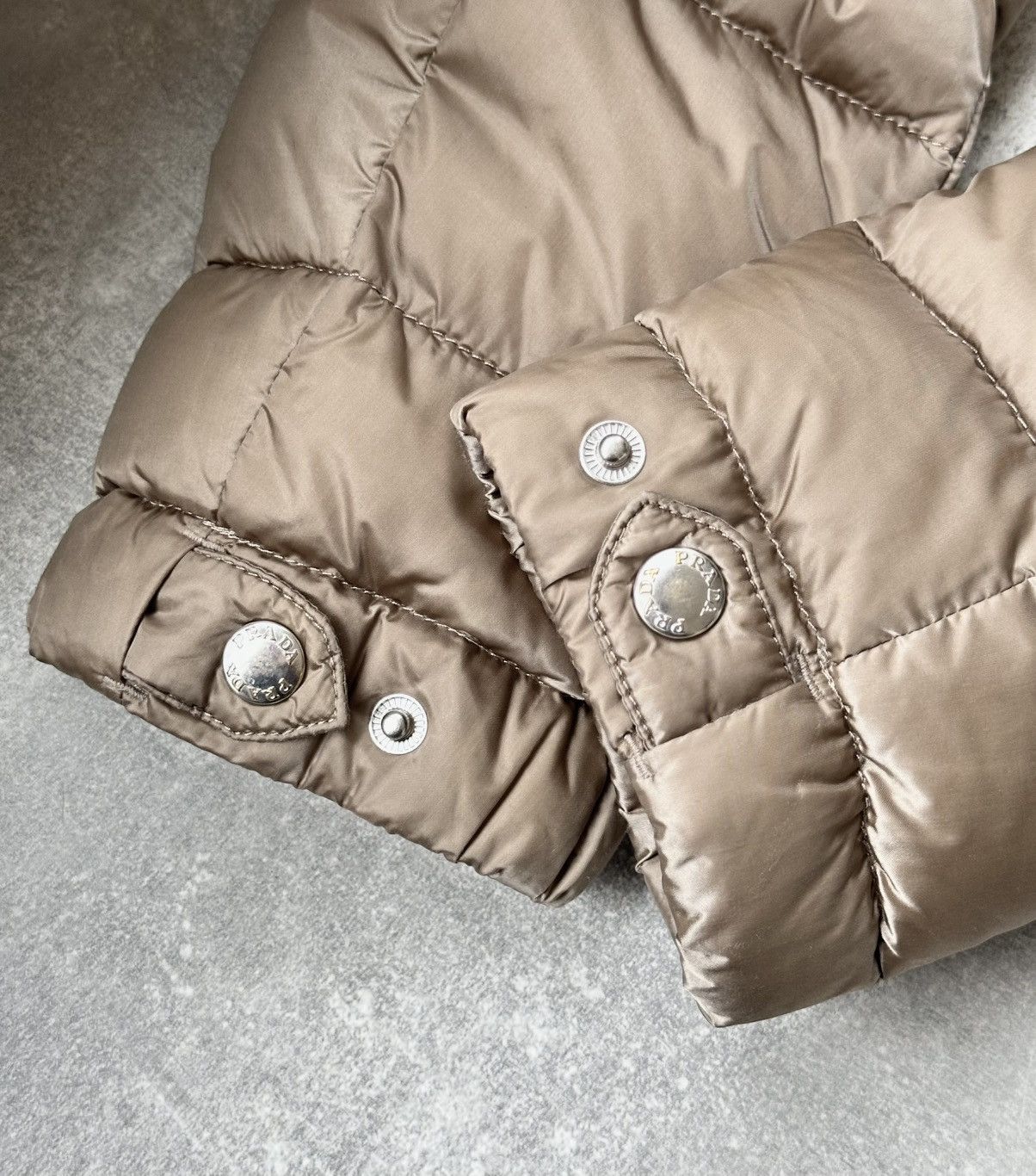 Prada Prada Women’s Down Jacket – Size 38 IT - Beige / Cream Size XS / US 0-2 / IT 36-38 - 9 Thumbnail