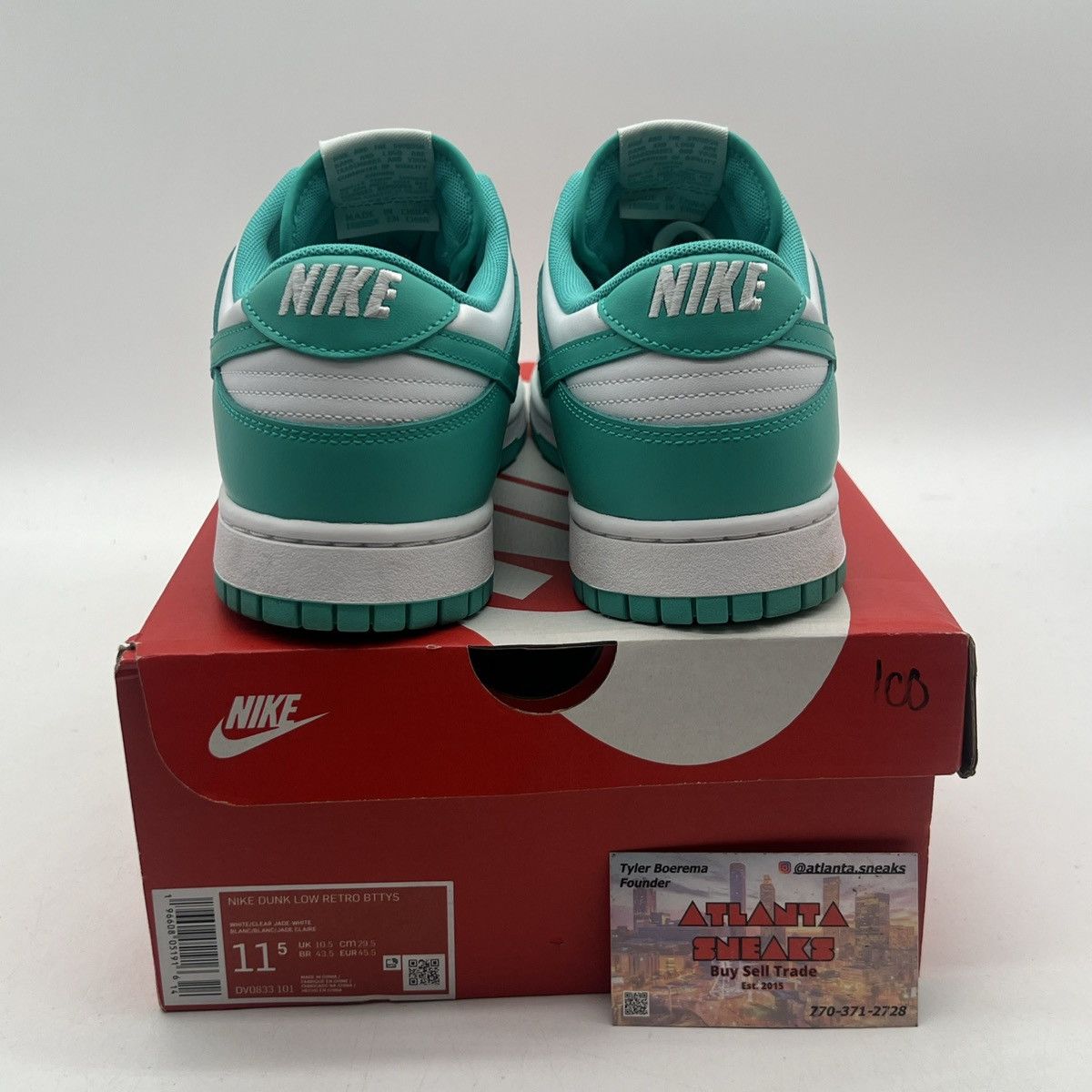Nike Nike dunk low clear Jade Size US 11.5 / EU 44-45 - 3 Thumbnail