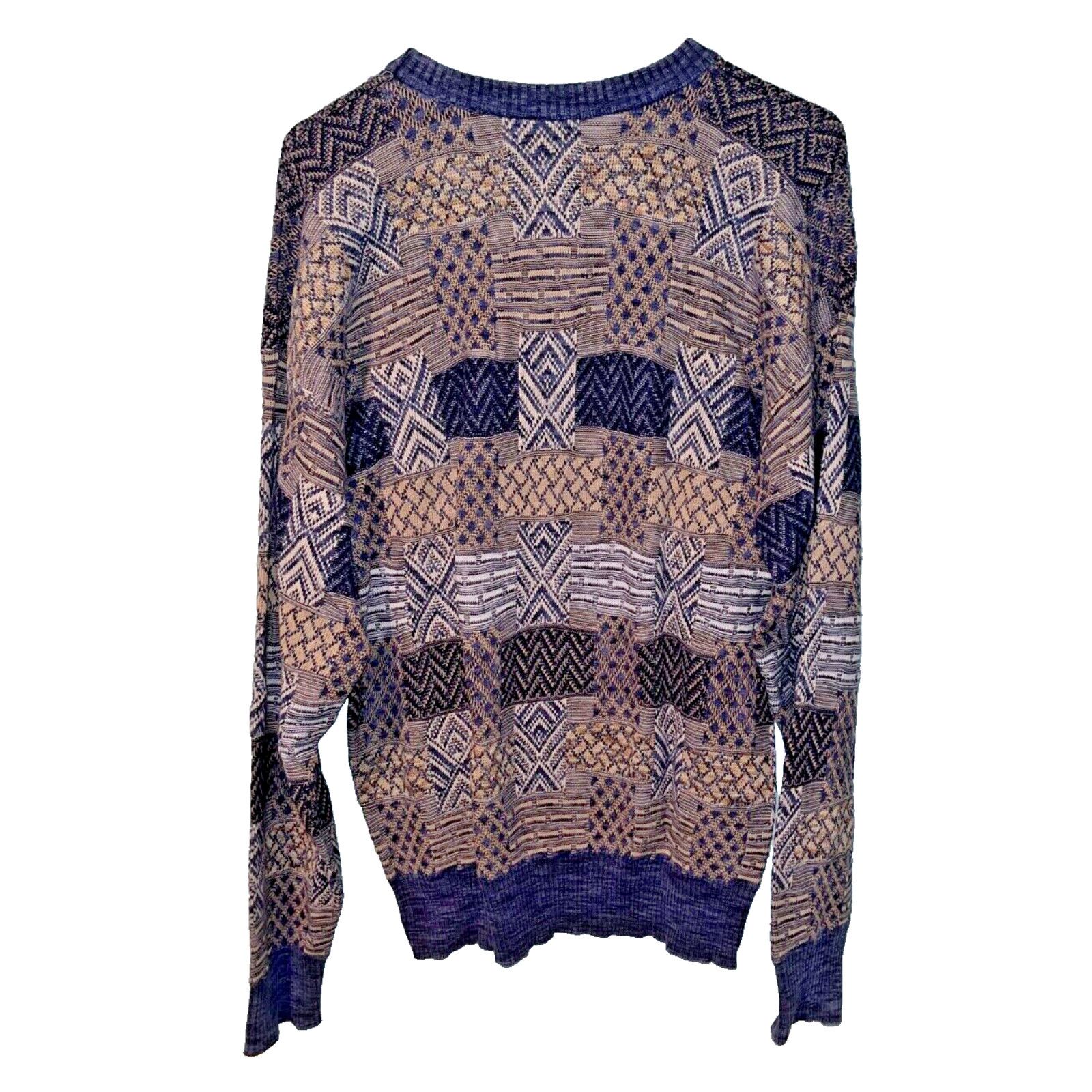 Tricots St. Raphael Tricots St Raphael Coogi Style Geometric Knit Sweater Mens L Size US L / EU 52-54 / 3 - 4 Thumbnail