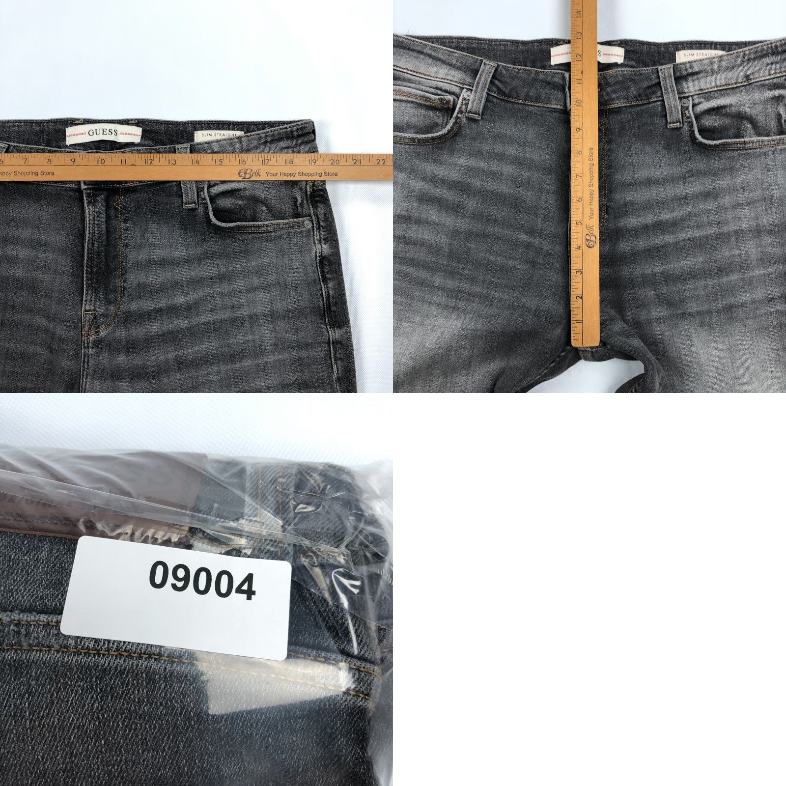Guess GUESS Jeans Mens 38x32 Davis Slim Straight Black Denim Pants Distressed Jeans 5-Pocket Design Straight Mens Regular Size 38 Black Denim Size US 38 / EU 54 - 9 Thumbnail