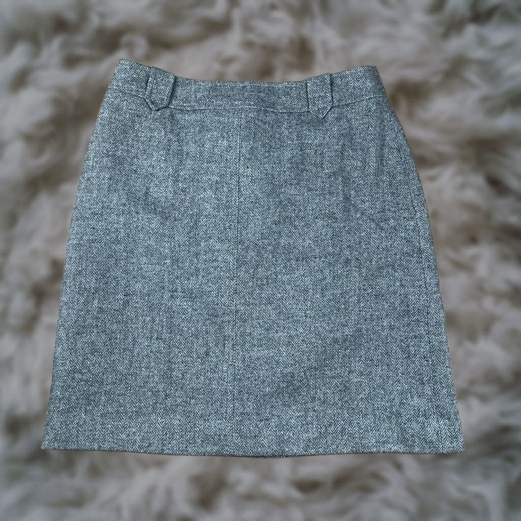Talbots Talbots Womens Size 2 Solid Gray Wool Blend Knee Length Lined Pencil -Vintage Condition Size 26" / US 2 / IT 38 - 1 Thumbnail