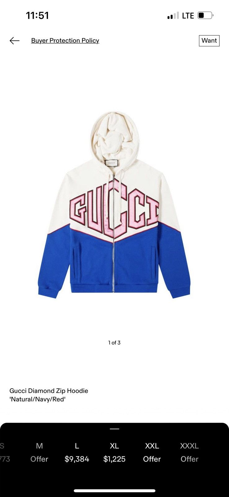 Gucci diamond hoodie hotsell