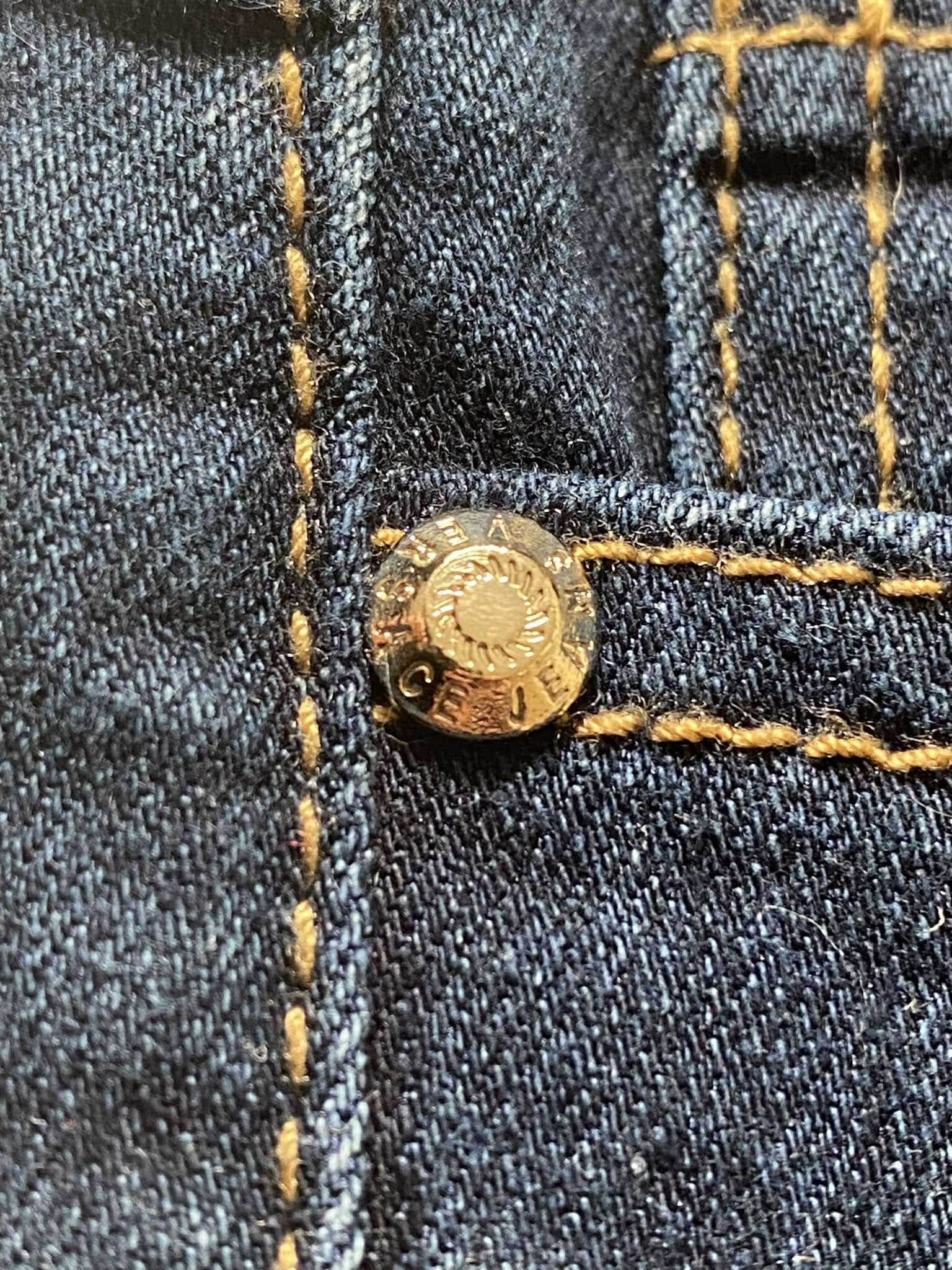 Versace Jeans Couture Versace Jeans Couture Shiny Squin Rocks Denim Panther Size 29" - 9 Thumbnail