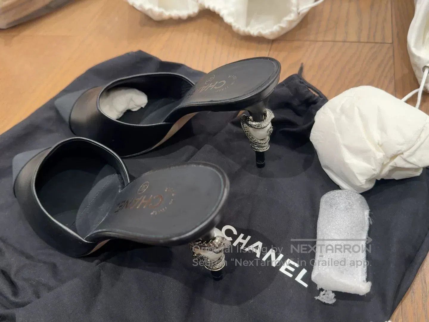 Chanel Chanel Pearl & Snake Head Heels. Size US 6.5 / IT 36.5 - 1 Thumbnail