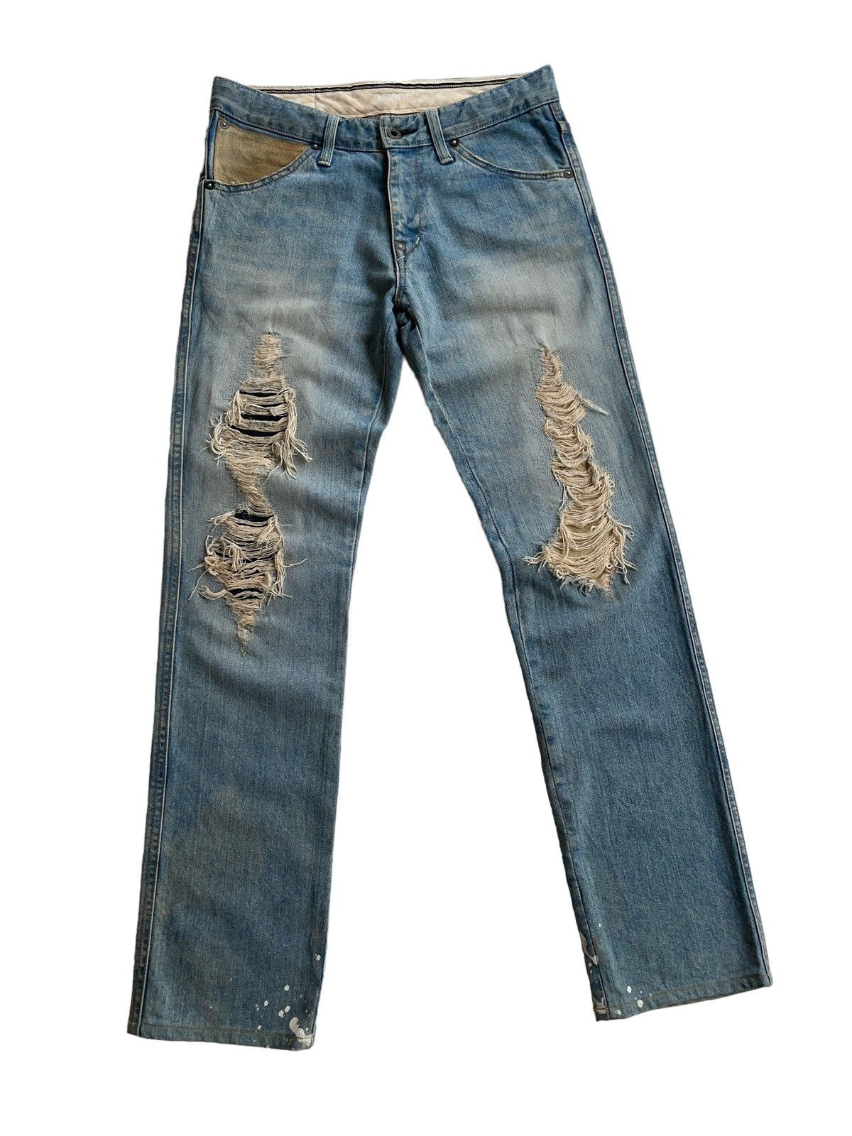 FACTOTUM Factotum Distressed Denim Size US 29 - 5 Thumbnail