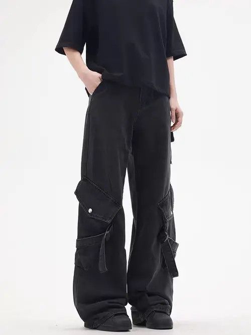Japanese Brand Street Hip Hop Street Baggy Workwear Denim Trousers Size US 34 / EU 50 - 1 Thumbnail