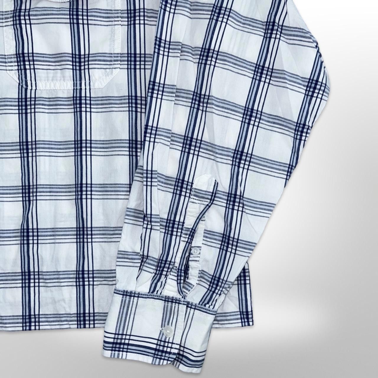 Old Navy × Vintage Vintage Oversized Cropped Checkered Long Sleeve Button Up Size US M / EU 48-50 / 2 - 6 Thumbnail