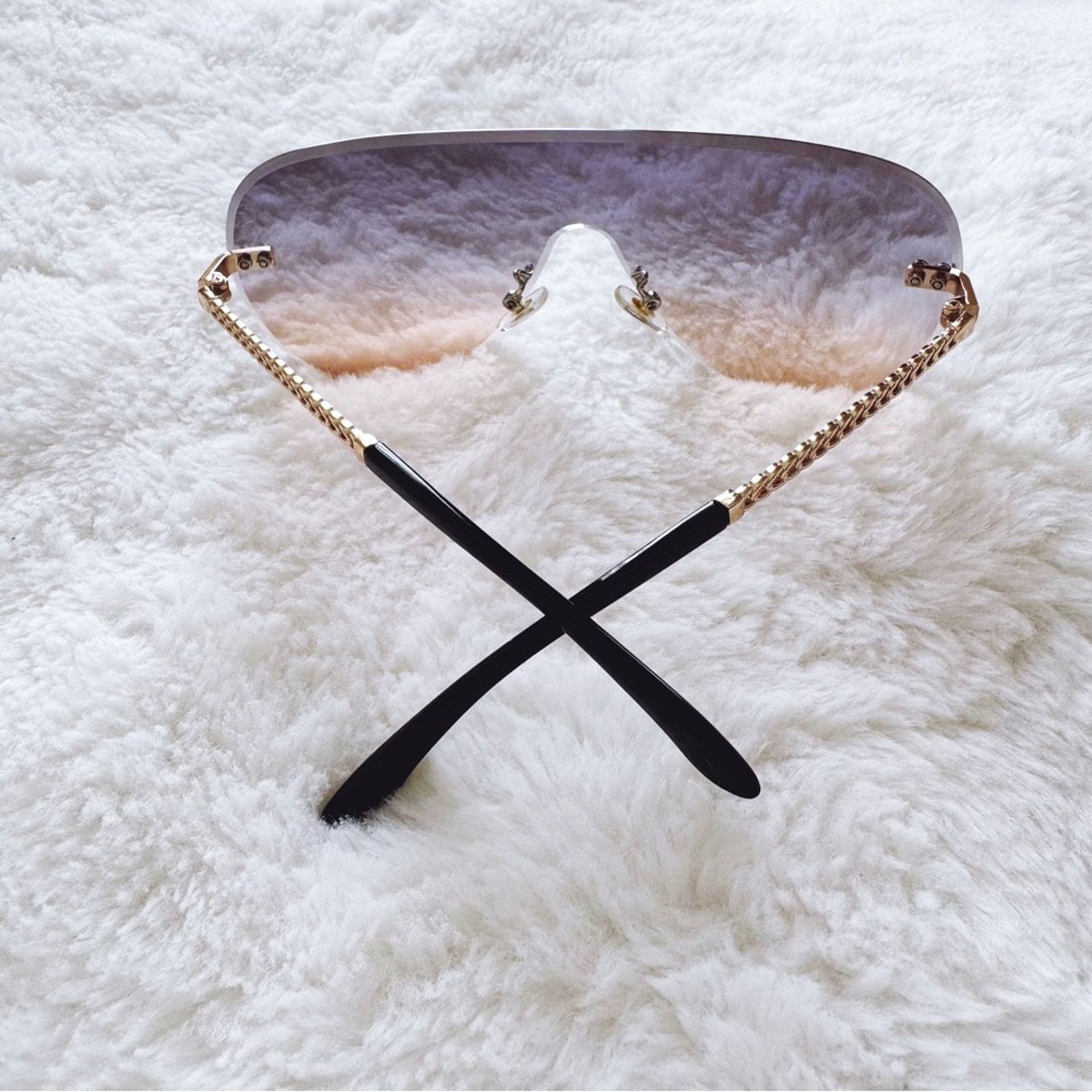 Other Jasmine Clear Purple Sleek Single-Lens Sunglasses Size ONE SIZE - 12 Thumbnail