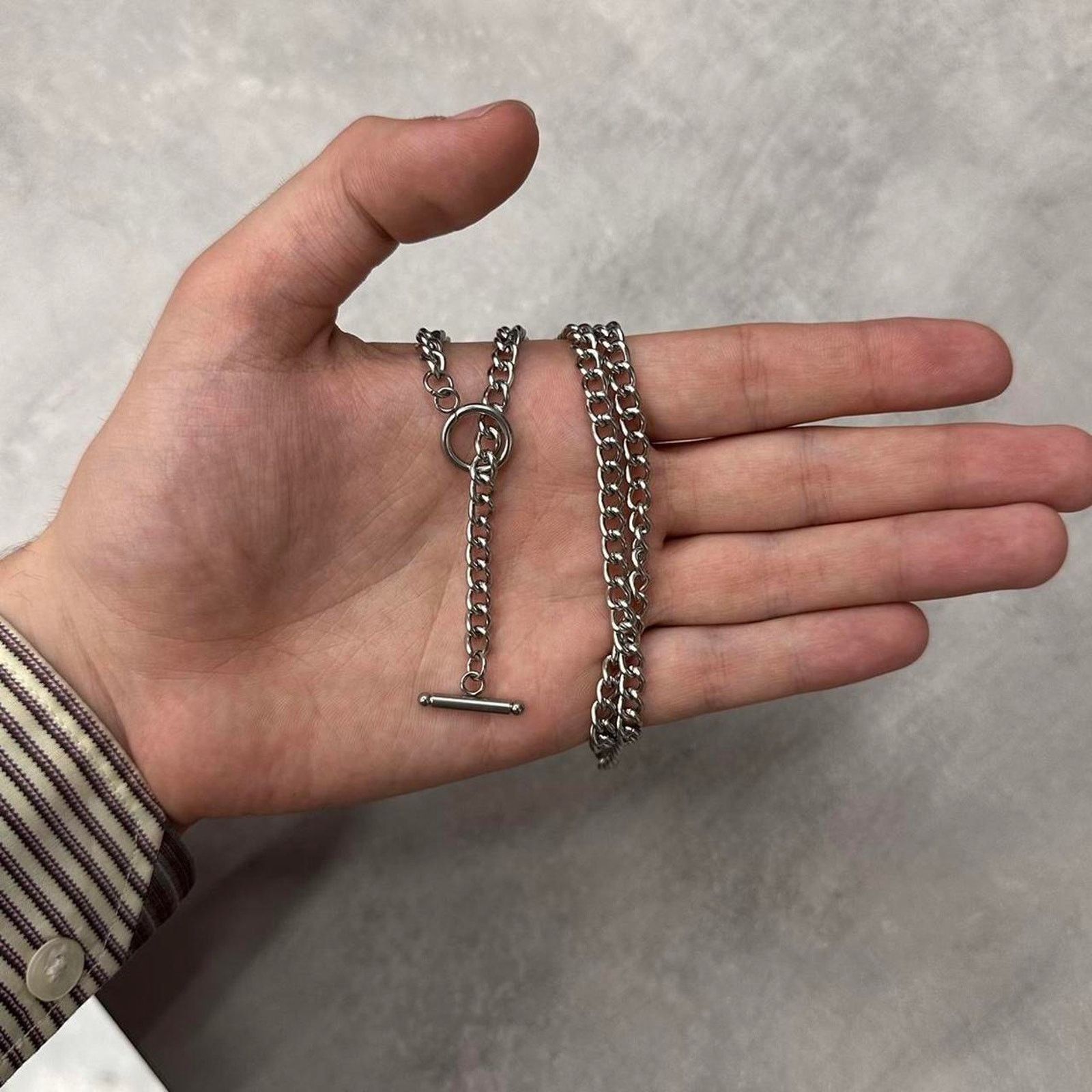 Vintage PASS THROUGH SILVER ROPE NECKLACE // WMNS2 Size ONE SIZE - 6 Thumbnail