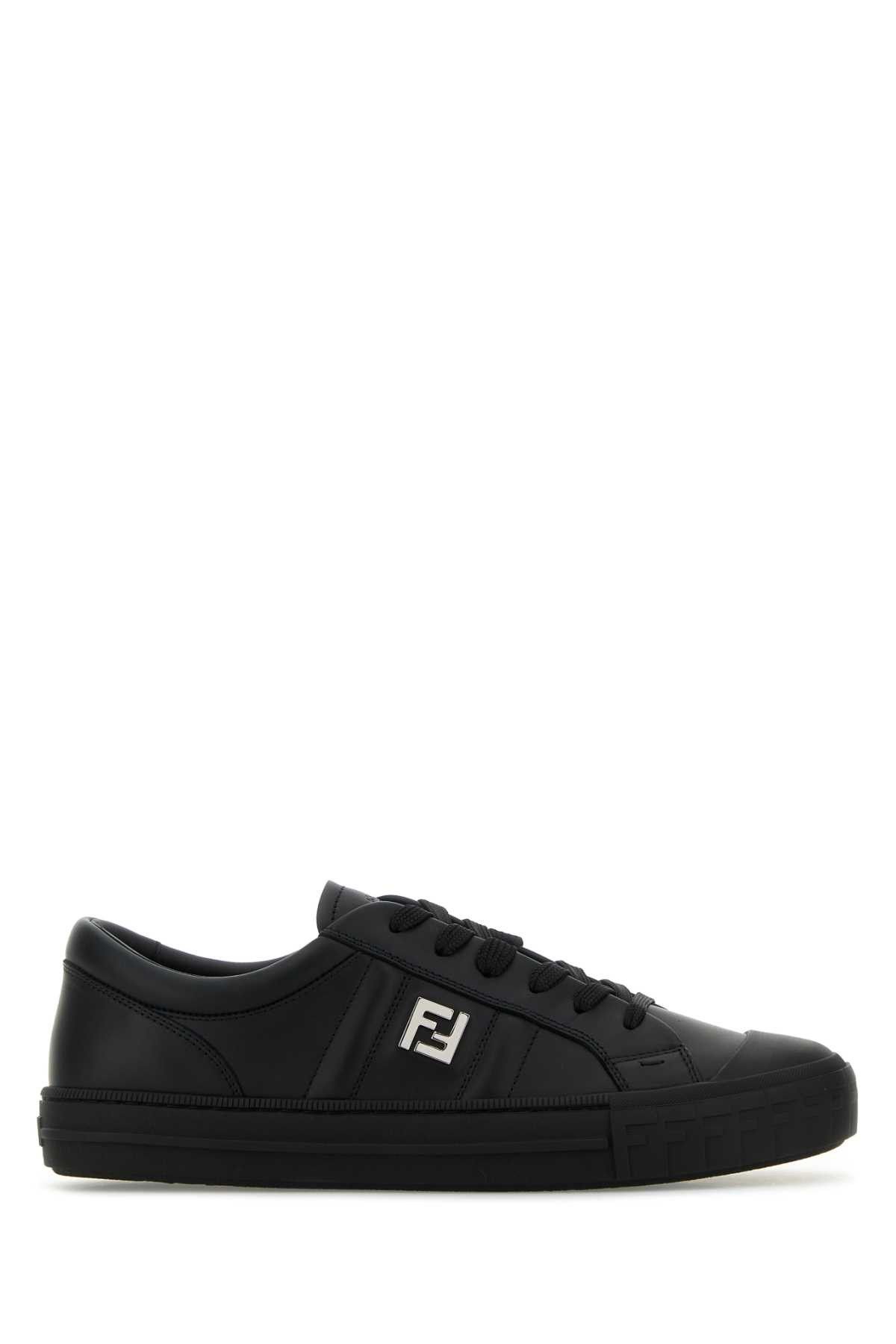 Fendi Black Leather Domino Sneakers Size US 7.5 / EU 40-41 - 1 Thumbnail