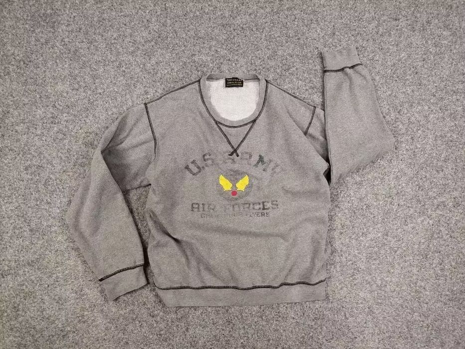 Other Vintage 80's Air Force US Army Gray Crew Chek Sweatshirt Size US L / EU 52-54 / 3 - 5 Thumbnail