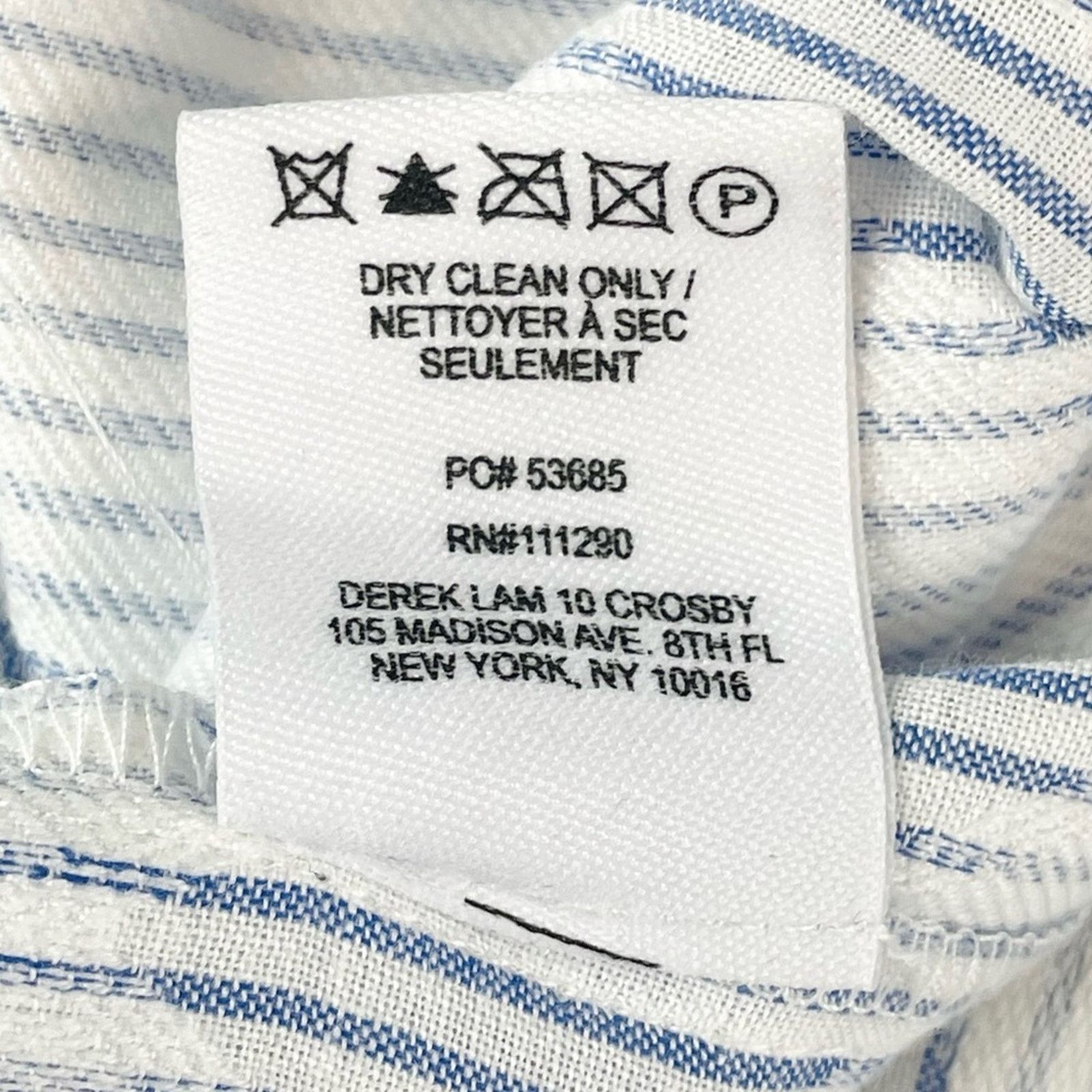Derek Lam 10 Crosby DEREK LAM • 10 Crosby Striped Frayed Diamond Blouse Size S / US 4 / IT 40 - 15 Thumbnail