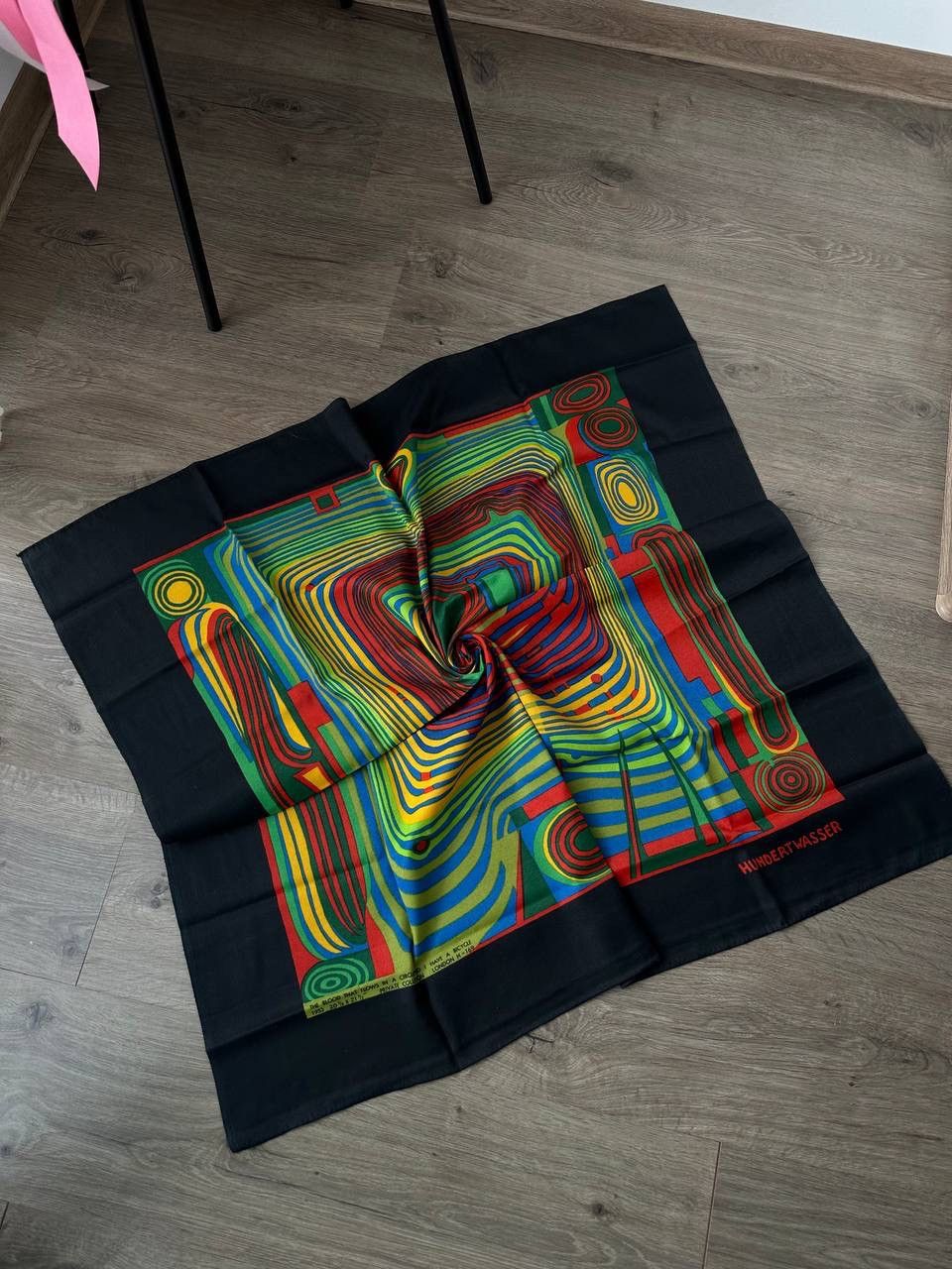 Japanese Brand × Vintage Vintage Hundertwasser Seide Schal Arc Scarf Size ONE SIZE - 7 Thumbnail