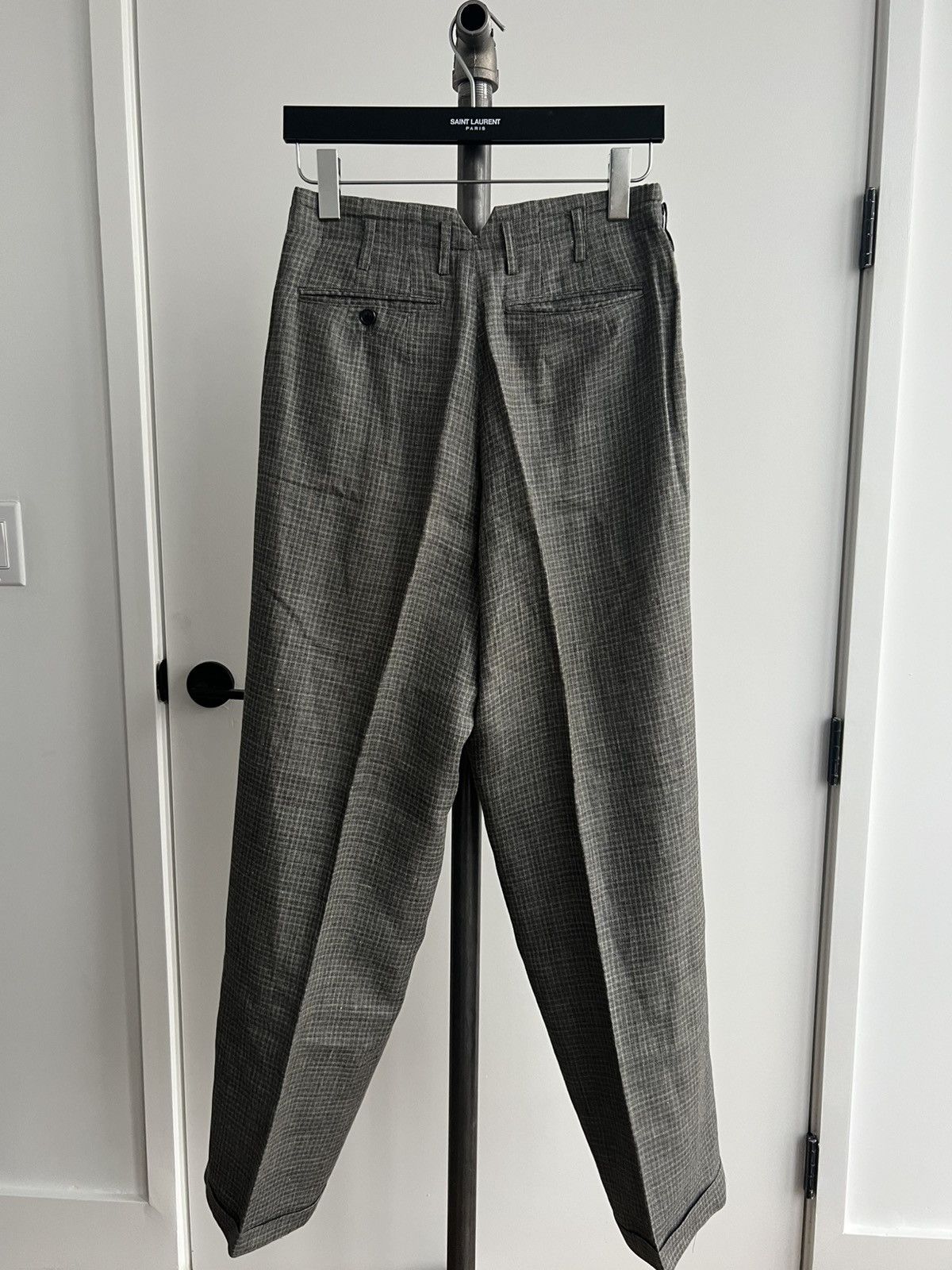 Yohji Yamamoto Y's For Men Checked Cuffed Trousers Size US 30 / EU 46 - 6 Thumbnail