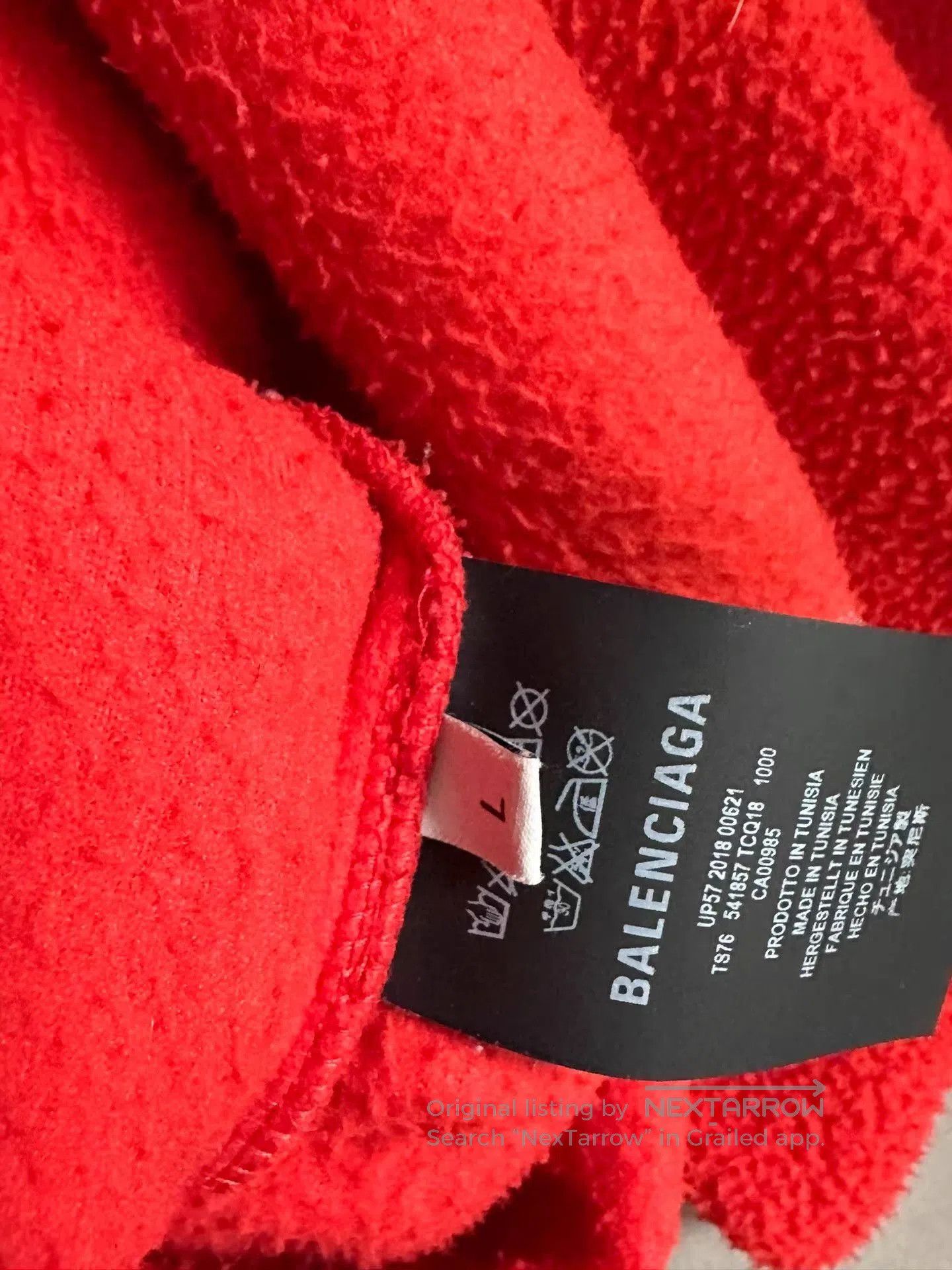 Balenciaga Red Fleece High Collar Zip. Size US L / EU 52-54 / 3 - 2 Thumbnail
