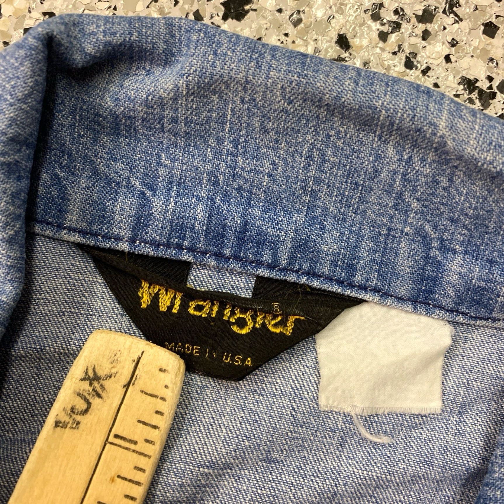 Wrangler VINTAGE Wrangler Denim Blue Jean Chore Jacket Pearl Snap Women L Overcoat 70's Pockets Size 36" / US 14 / IT 50 - 2 Thumbnail