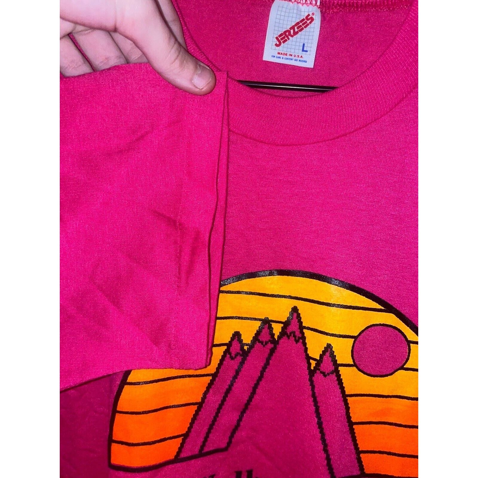 Jerzees Vintage Bozeman School Shirt Wellness Peak Pink Tee VTG 90s Size US L / EU 52-54 / 3 - 6 Thumbnail