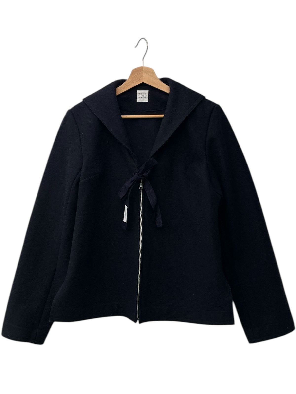 Japanese Brand Bulle de Savon Tunic Sailor Collar Jacket Navy Size ONE SIZE - 2 Thumbnail