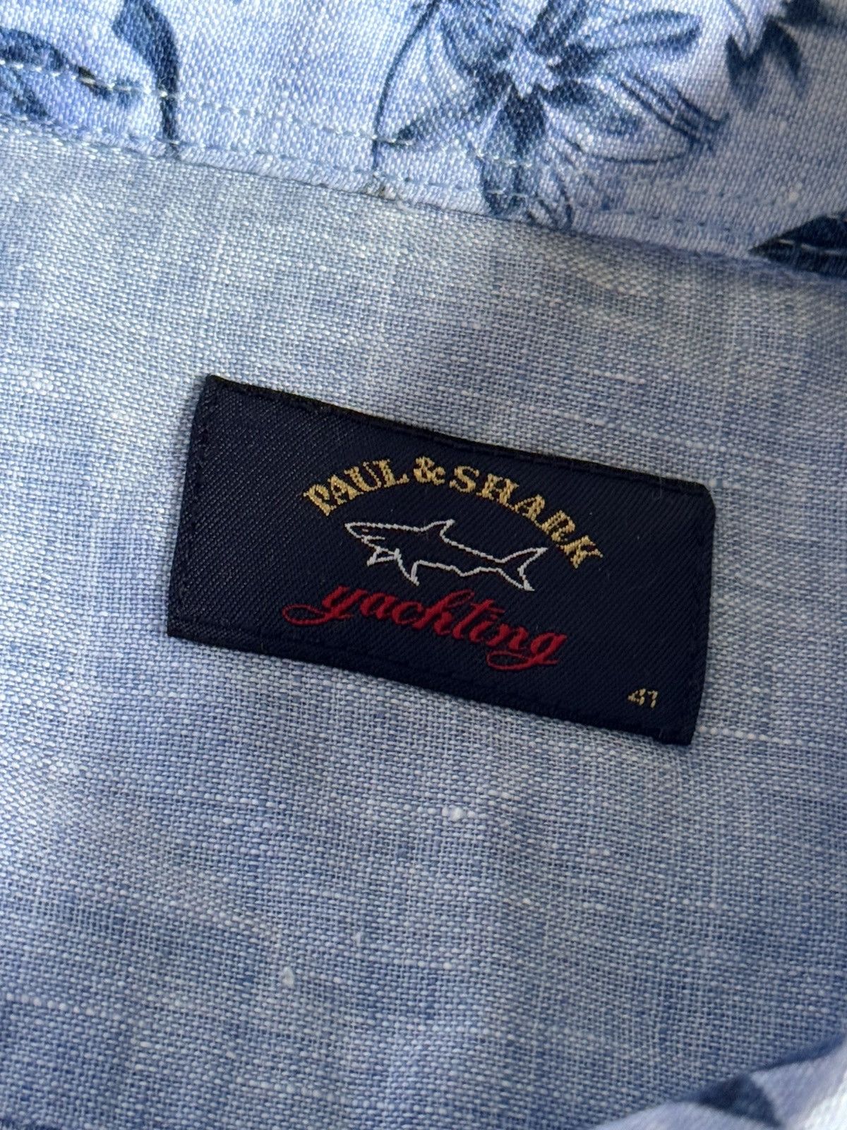 Paul & Shark Paul & Shark L 100% Lino button uk shirt long sleeve linen Size US L / EU 52-54 / 3 - 6 Thumbnail