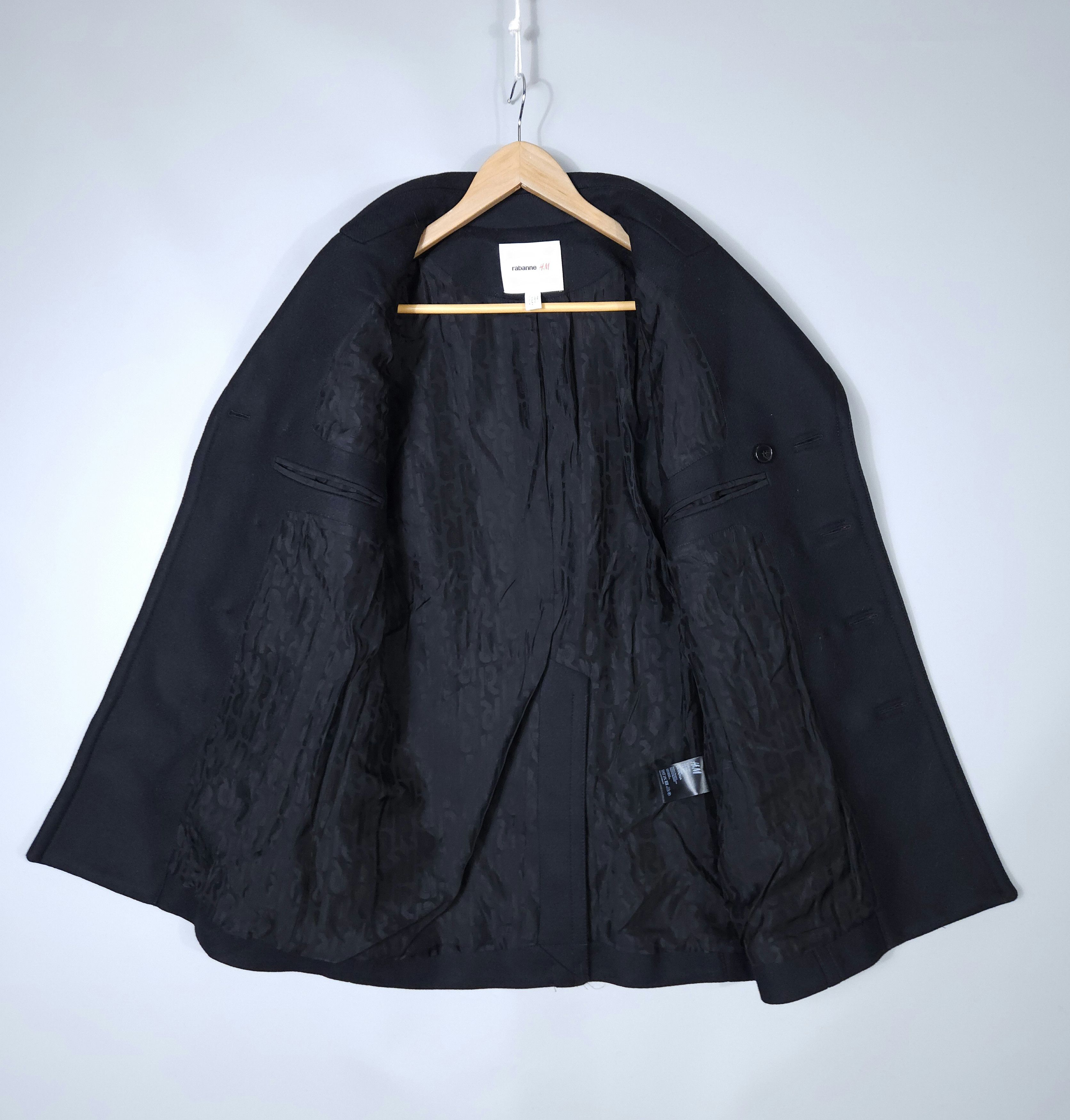 H&M NWOT Paco Rabanne x H&M Pea Coat Wool EUR 46 US 36R Size US S / EU 44-46 / 1 - 4 Thumbnail