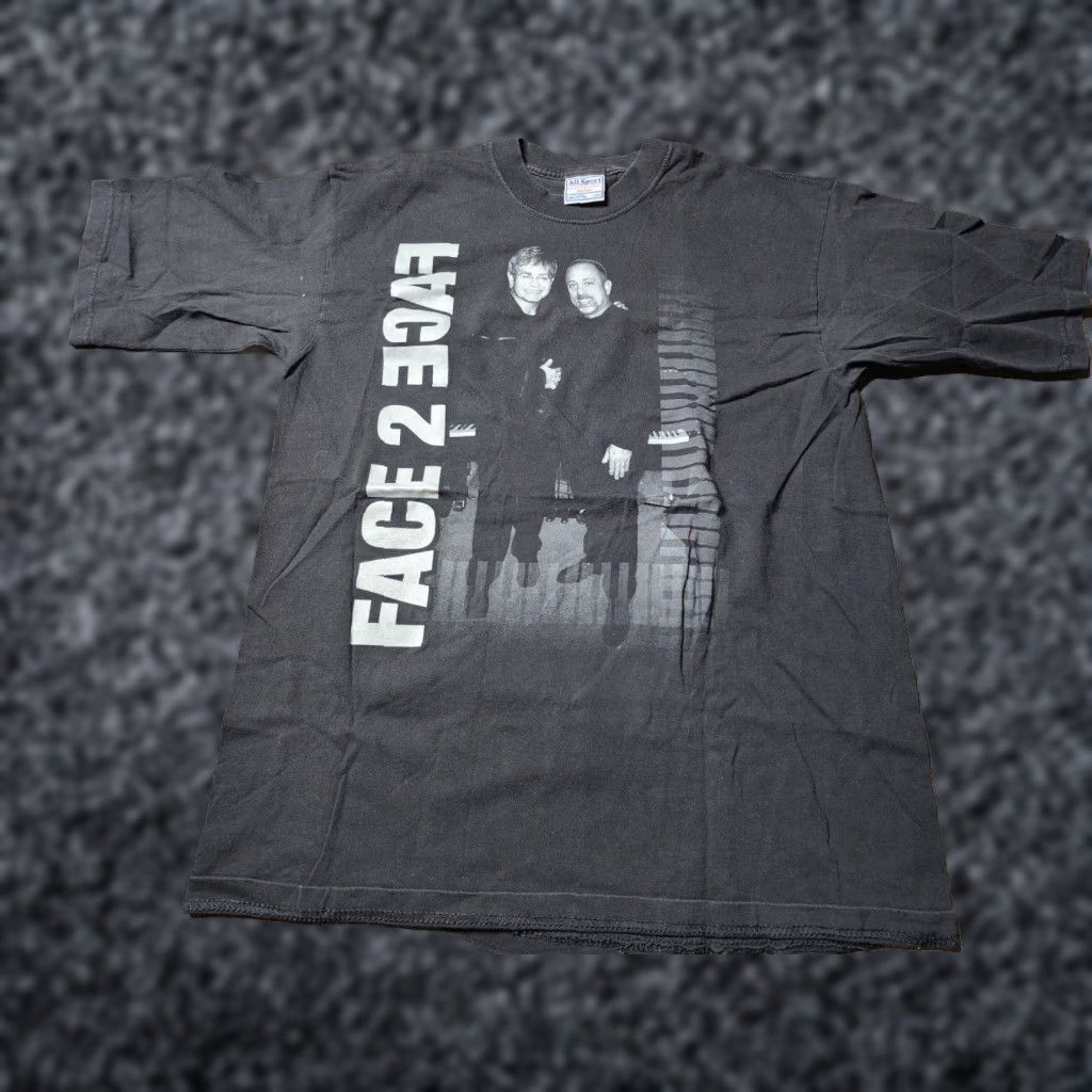Vintage VINTAGE Elton John & Billy Joel Face 2 Face Tour T Shirt Mens L Black 90s Graphic Tee - Double-Sided, Distressed, 100% Cotton Size US L / EU 52-54 / 3 - 1 Thumbnail