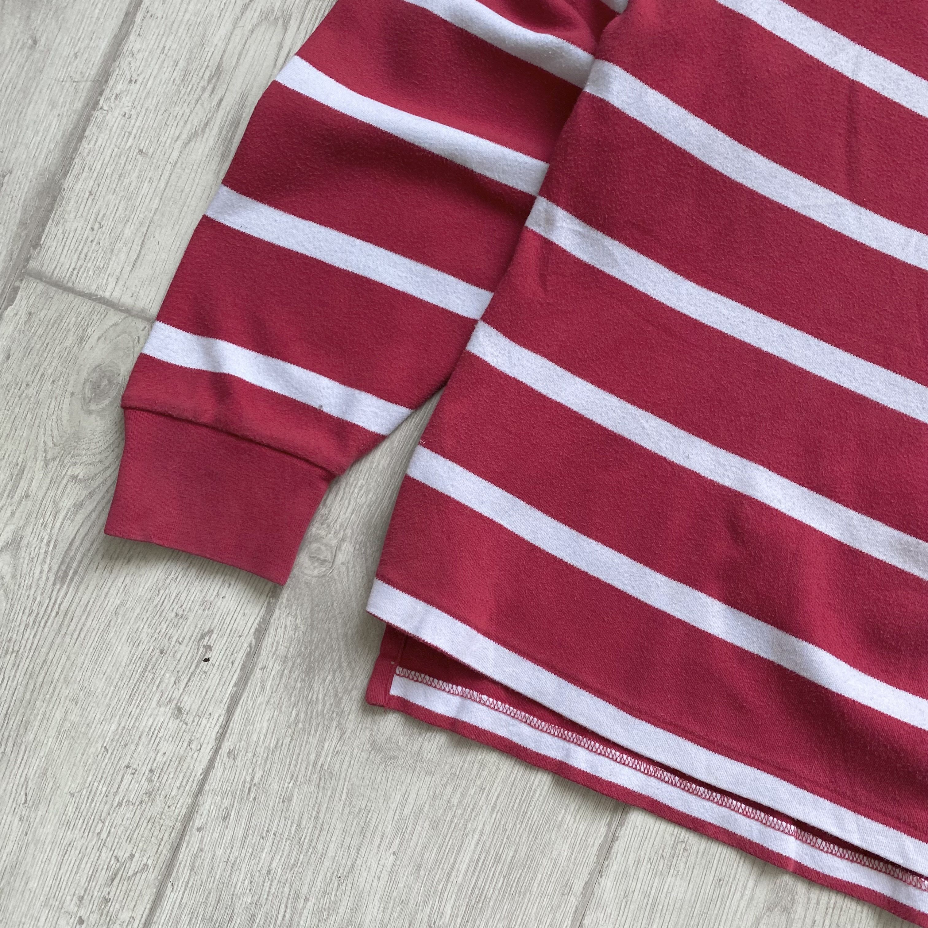 Polo Ralph Lauren Vintage 90s Trashed Polo Ralph Lauren Striped rugby shirt Size US XL / EU 56 / 4 - 5 Thumbnail