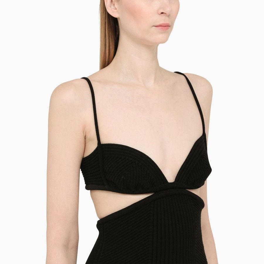 Off-White o1d2blof0924 Jersey Minidress in Black Size S / US 4 / IT 40 - 4 Thumbnail