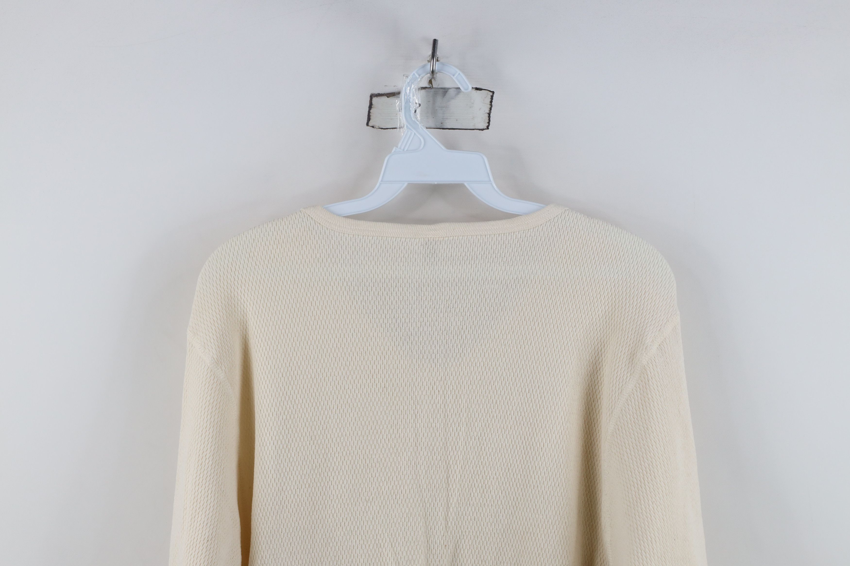 Vintage Vintage 90s Streetwear Waffle Knit Long Sleeve T-Shirt USA Size XL / US 12-14 / IT 48-50 - 9 Thumbnail